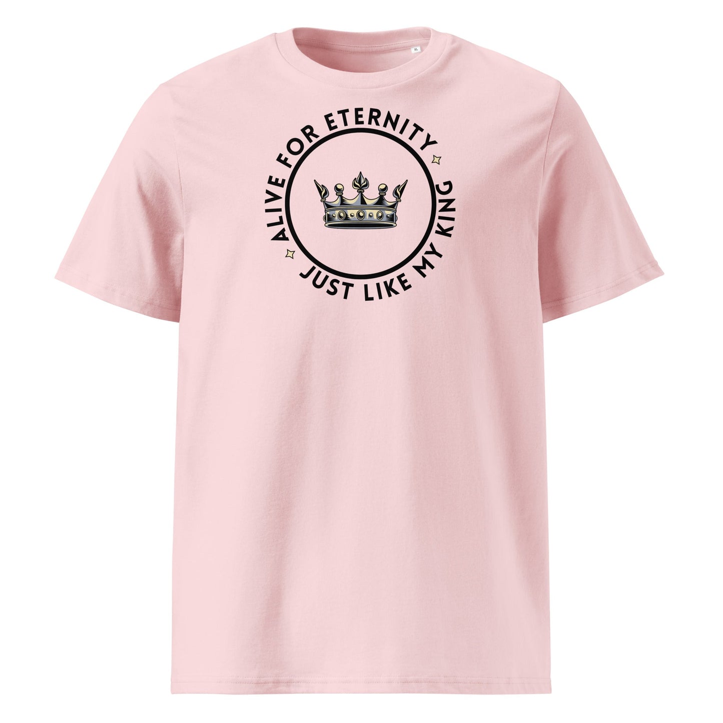 Alive for Eternity 100% Organic Cotton T-Shirt-Cotton Pink-Perfect Love Designs