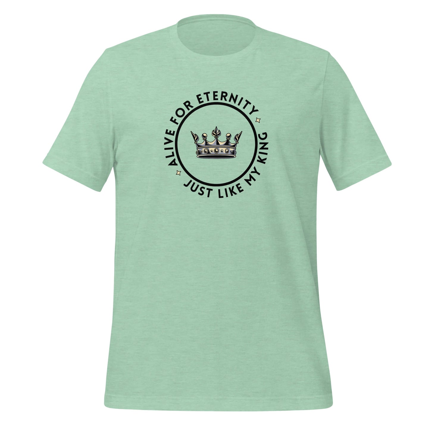 Alive for Eternity T-Shirt-Heather Prism Mint-Perfect Love Designs