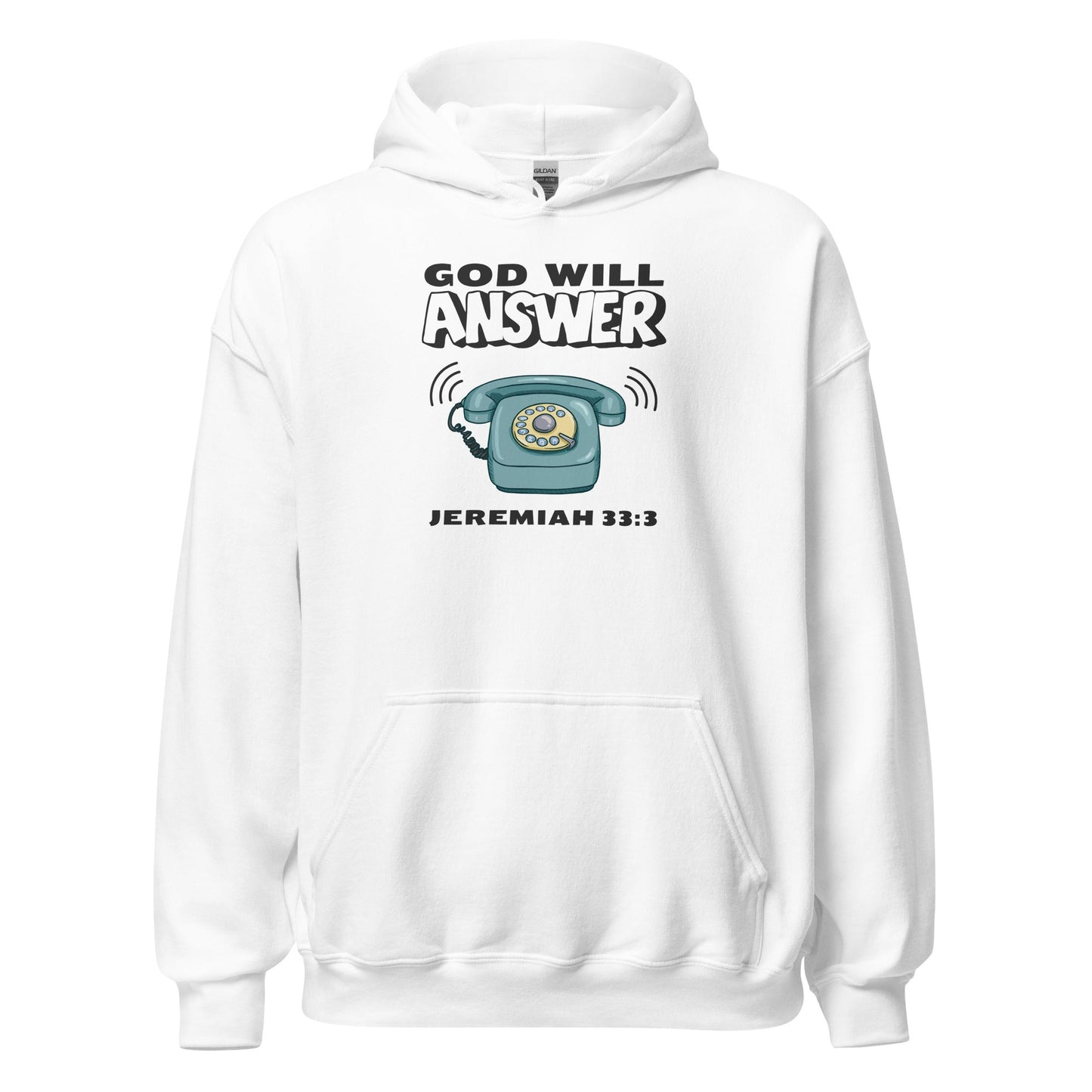 God Will Answer Hoodie-White-S-Perfect Love Designs