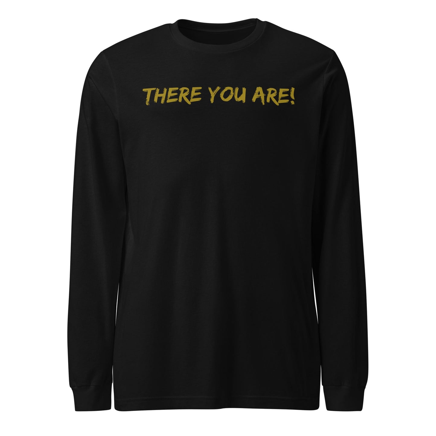 Lost Sheep Long Sleeve Shirt-Black-front with There You Are! text-Perfect Love Designs