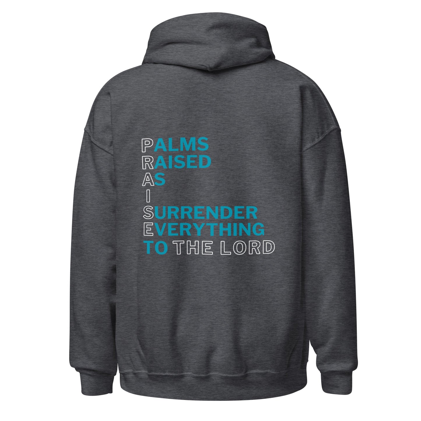 Praise the Lord Hoodie-Dark Heather-S-Perfect Love Designs