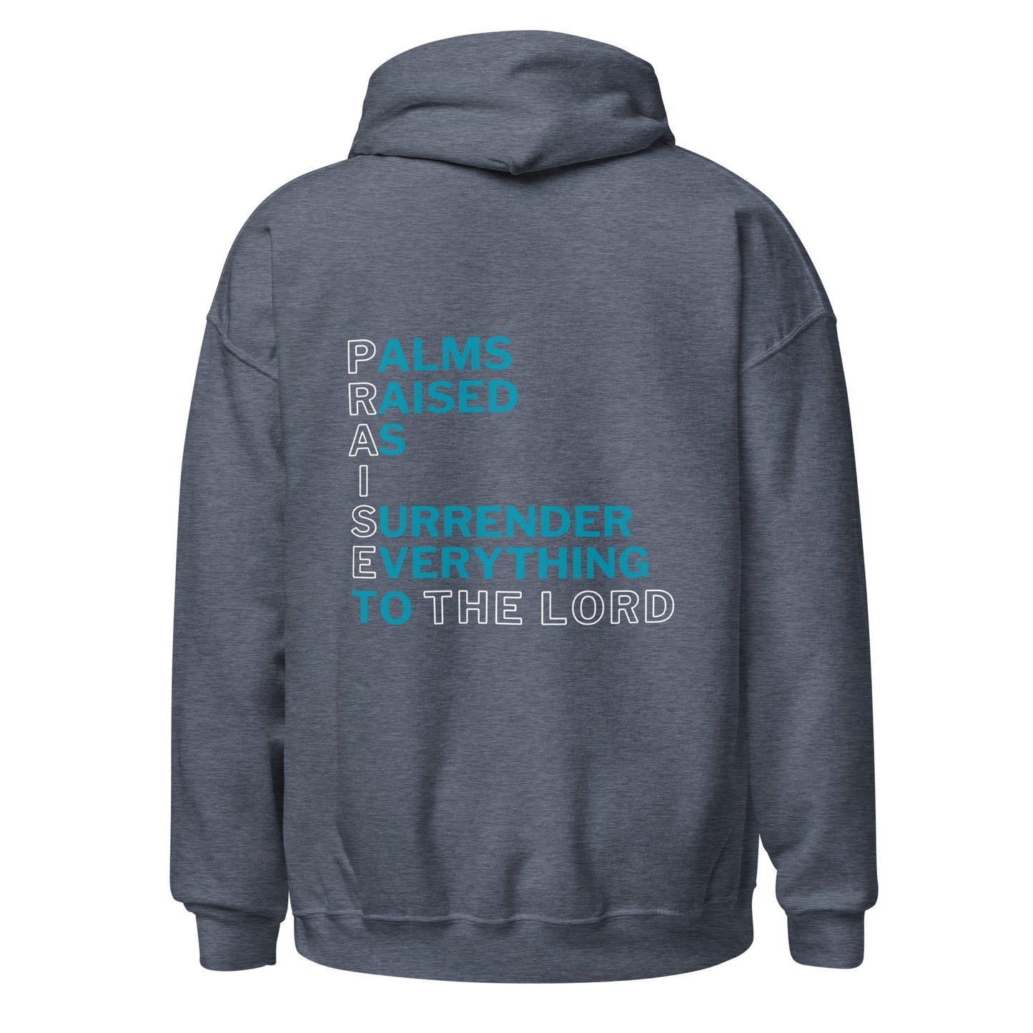 Praise the Lord Hoodie-Heather Sport Dark Navy-S-Perfect Love Designs