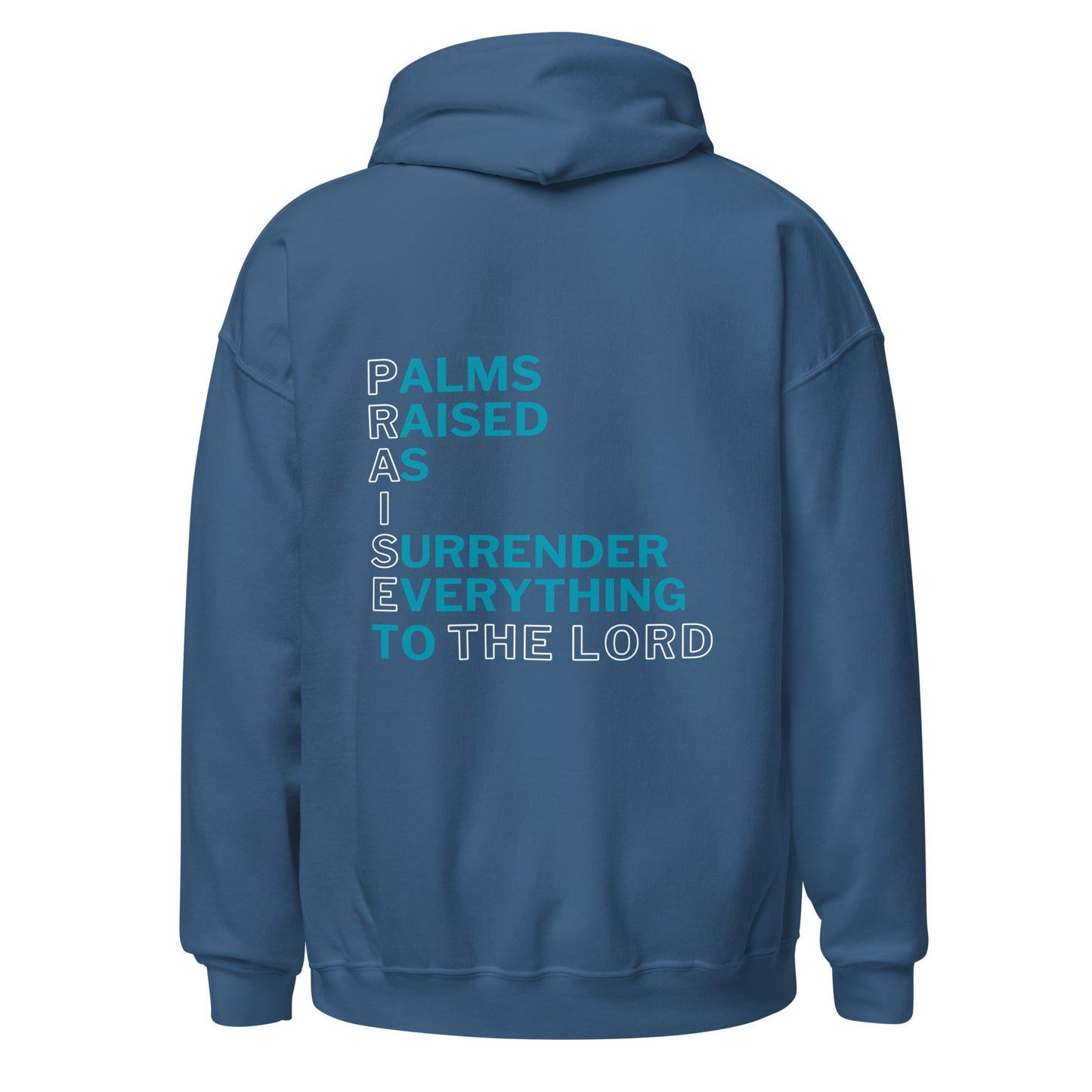 Praise the Lord Hoodie-Indigo Blue-S-Perfect Love Designs