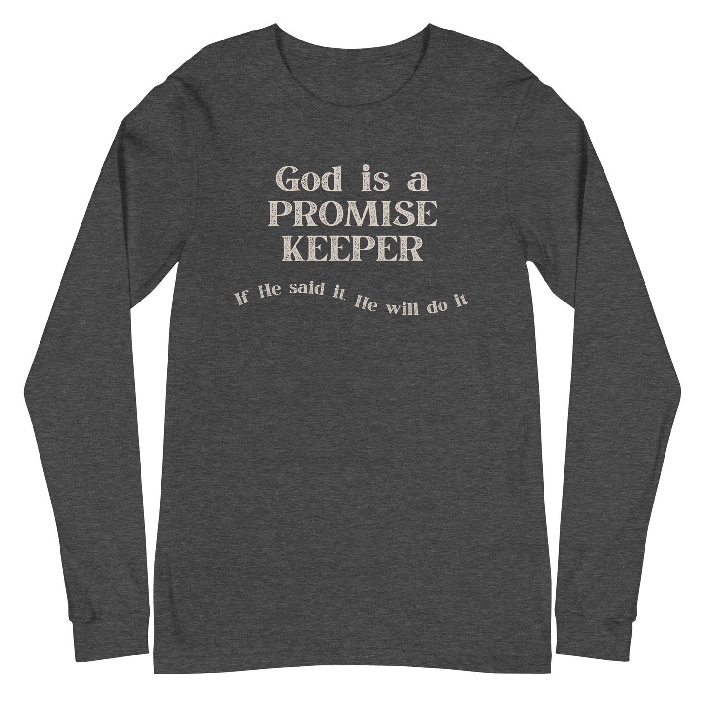Promise Keeper Long Sleeve-Dark Grey Heather-XS-Perfect Love Designs