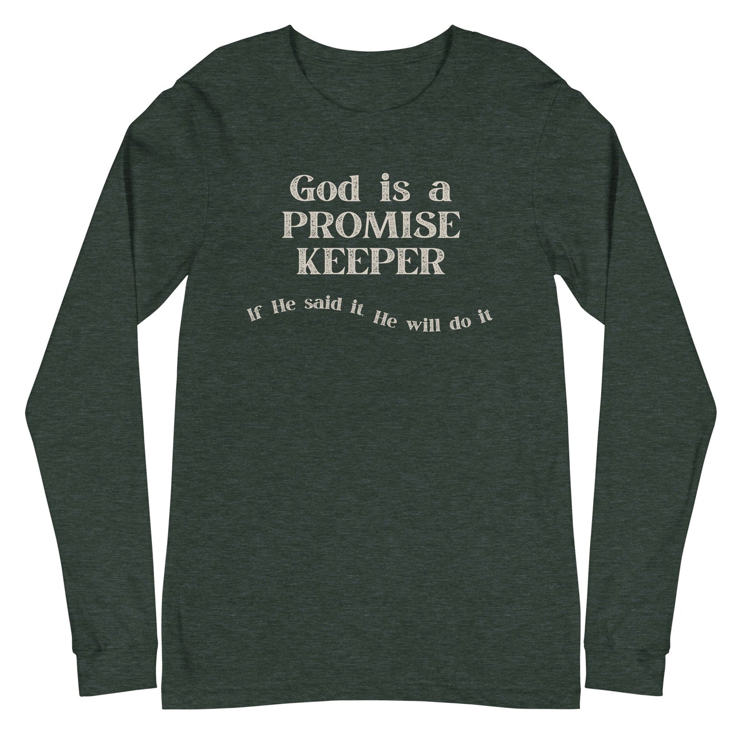Promise Keeper Long Sleeve-Heather Forest-XS-Perfect Love Designs