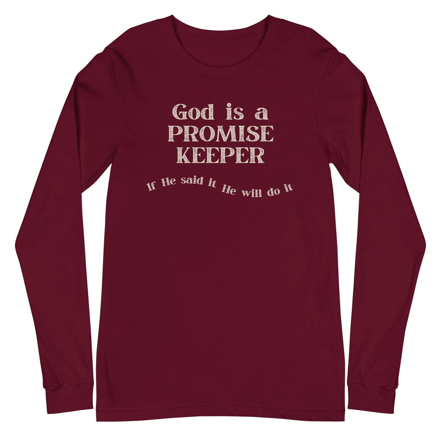 Promise Keeper Long Sleeve-Maroon-XS-Perfect Love Designs