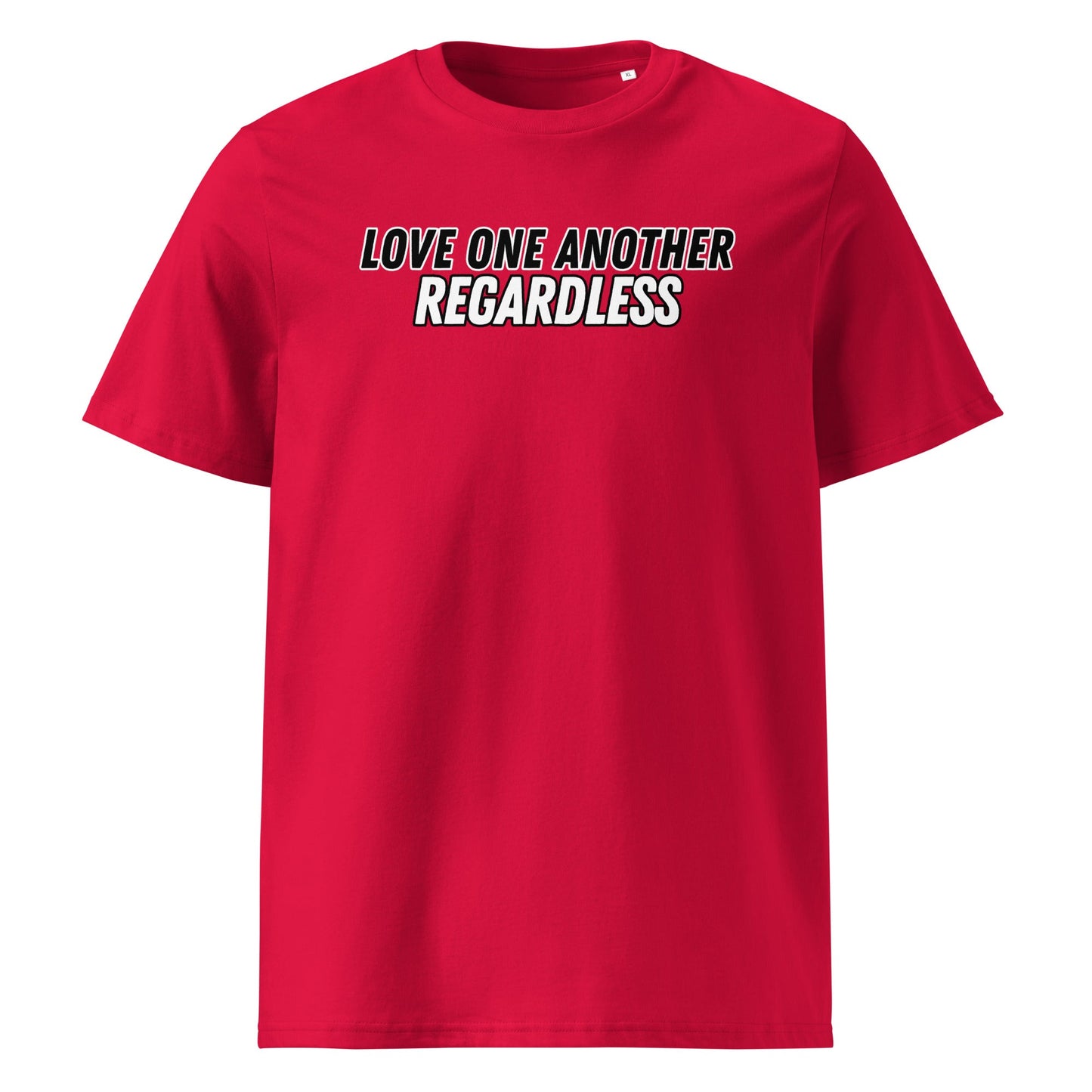 Regardless 100% Organic Cotton T-Shirt-Red-S-Perfect Love Designs