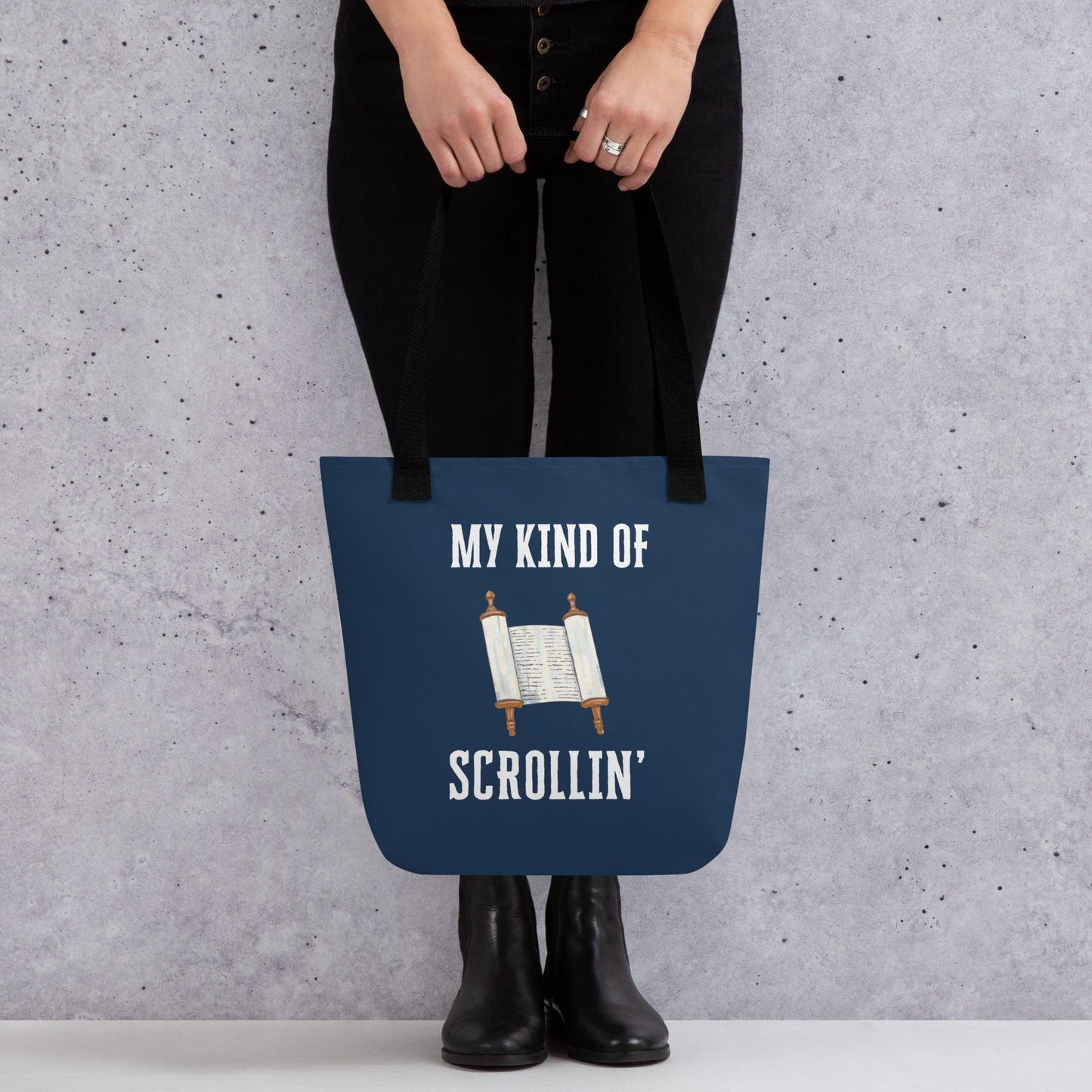 Scrollin' Tote Bag-Perfect Love Designs