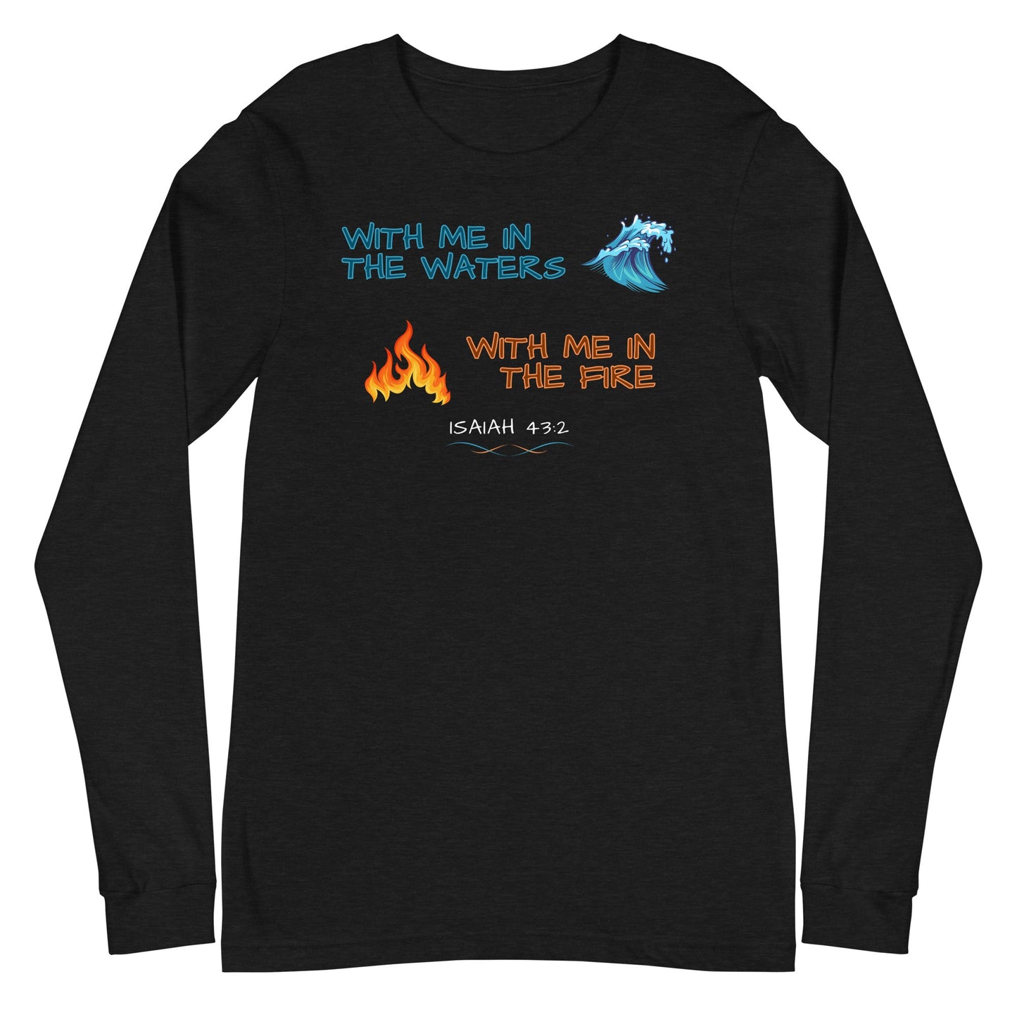 With Me Everywhere Long Sleeve-Black Heather-XS-Perfect Love Designs