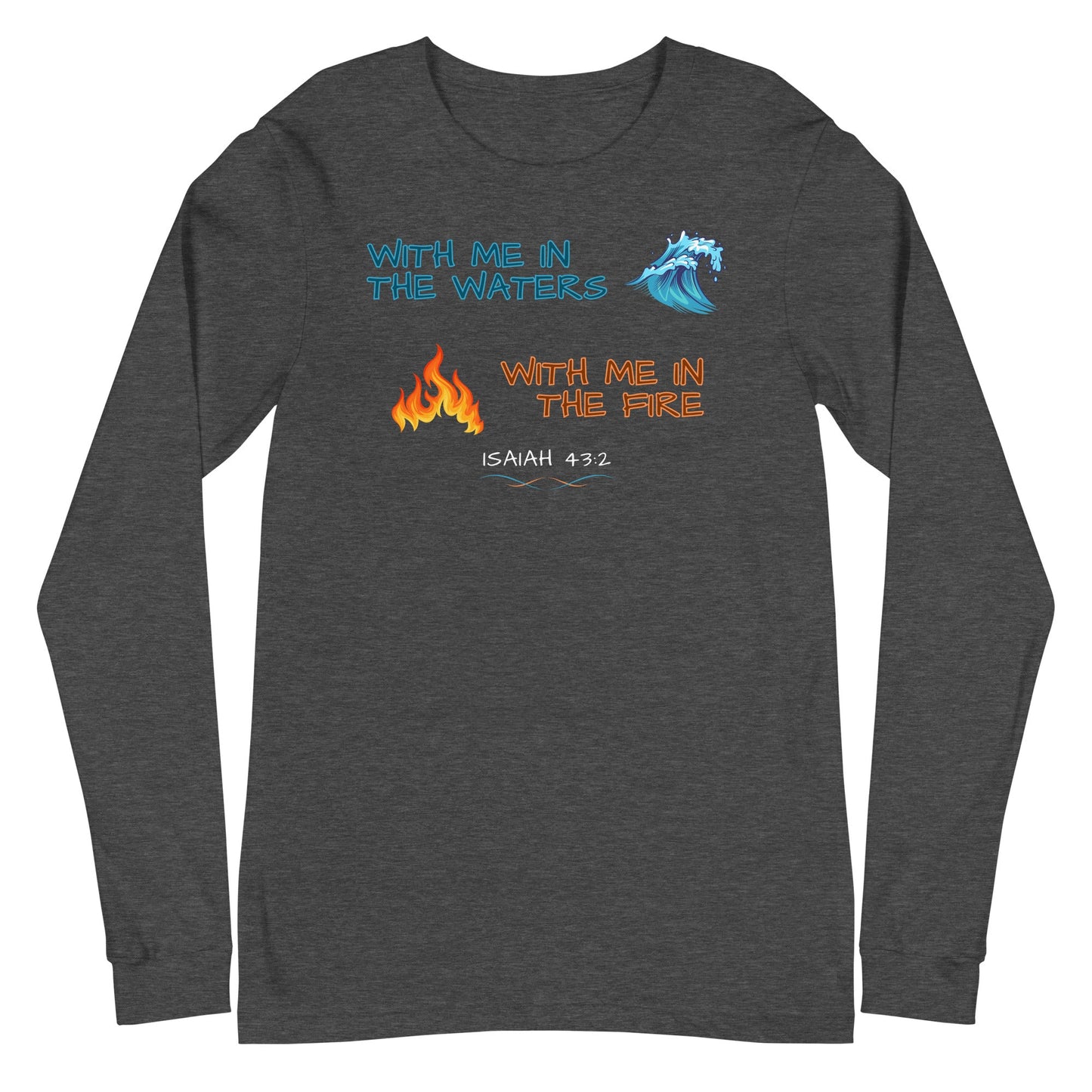 With Me Everywhere Long Sleeve-Dark Grey Heather-XS-Perfect Love Designs