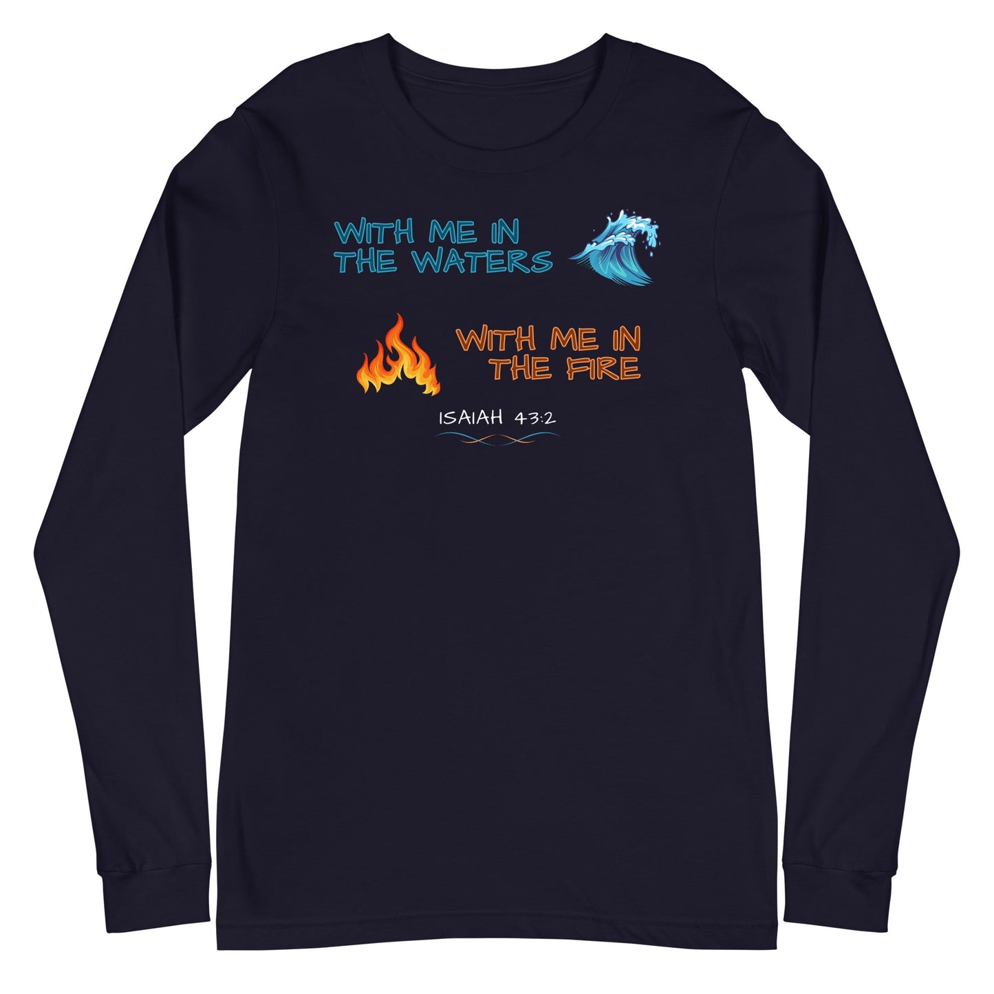 With Me Everywhere Long Sleeve-Navy-XS-Perfect Love Designs