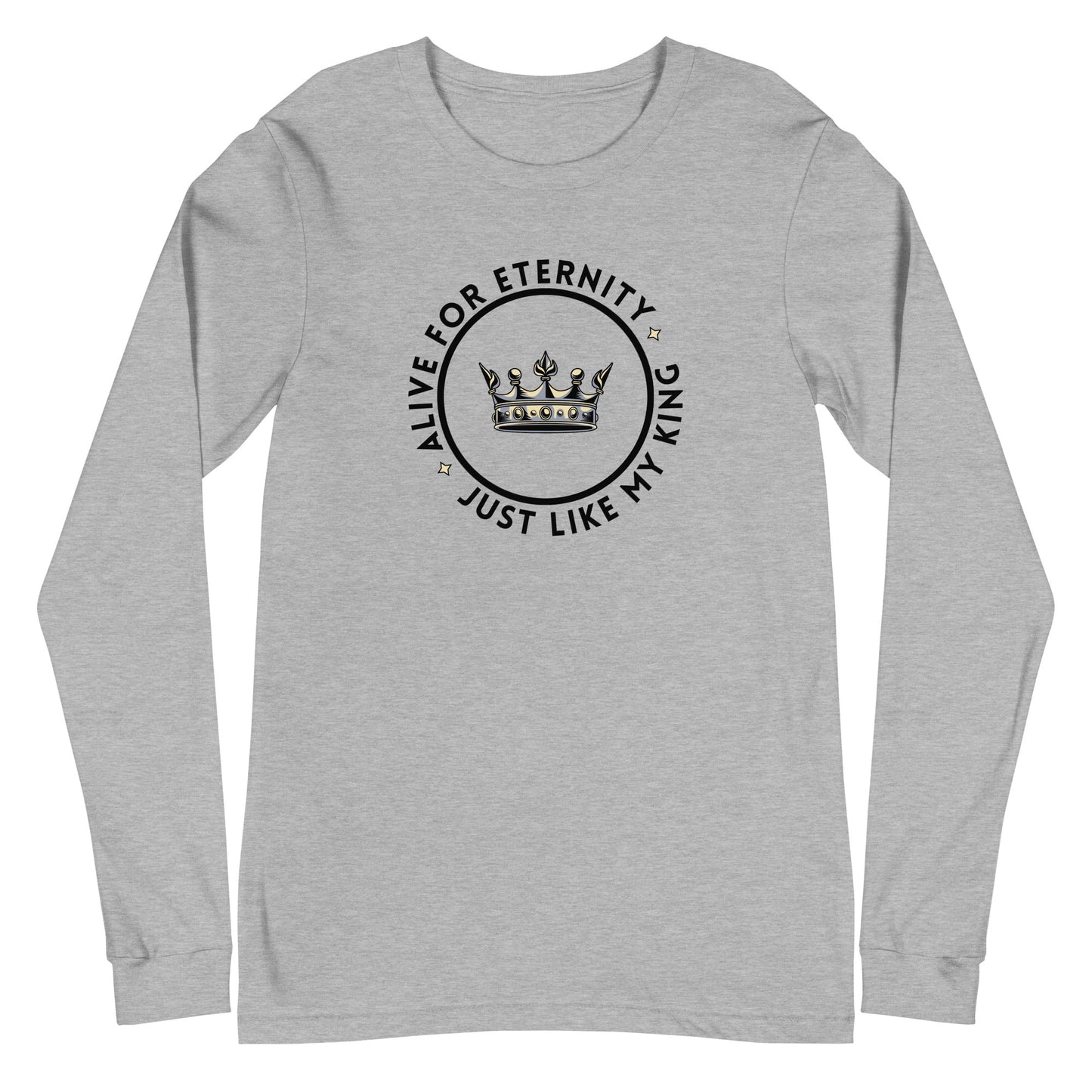 Alive for Eternity Long Sleeve-Athletic Heather-Perfect Love Designs