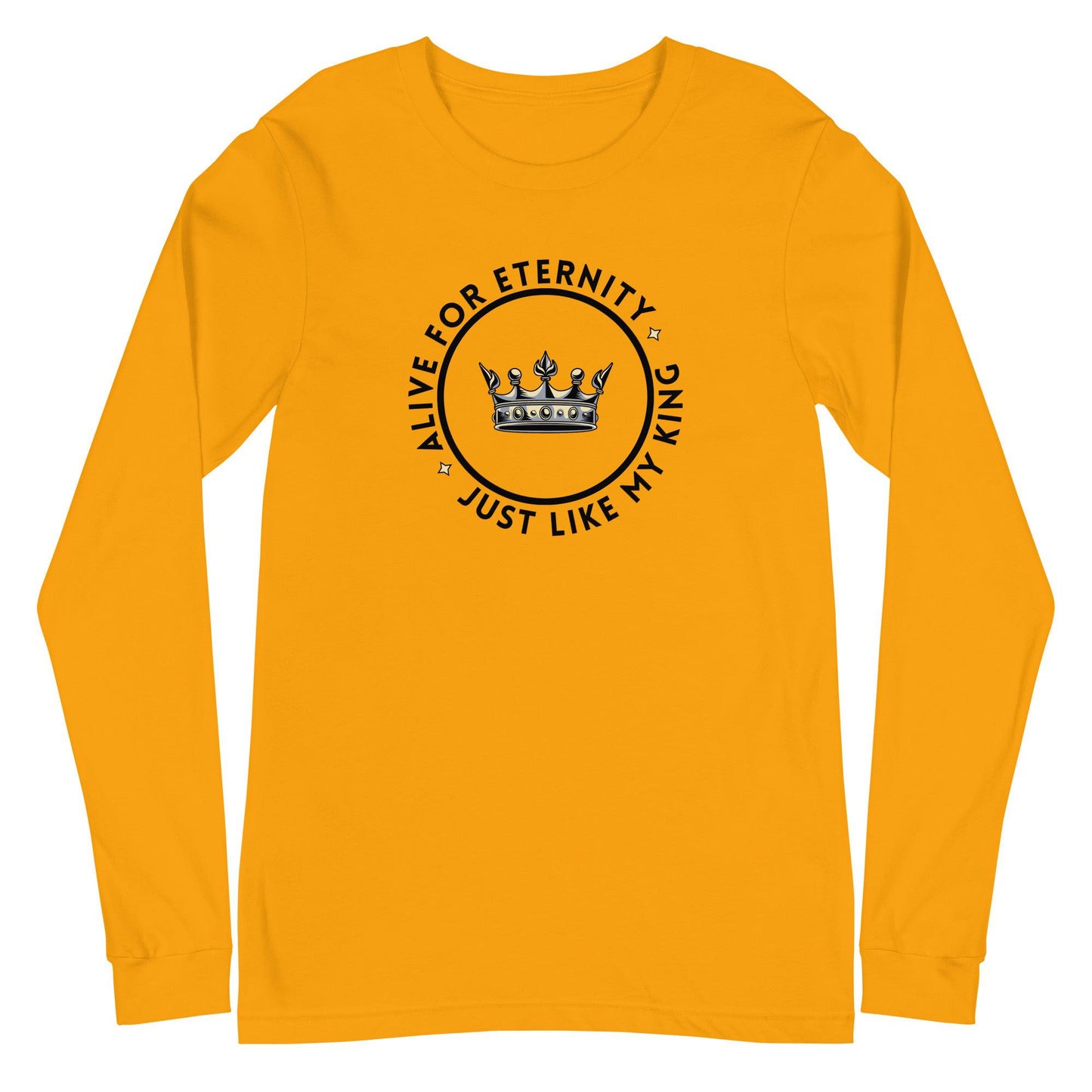 Alive for Eternity Long Sleeve-Gold-Perfect Love Designs