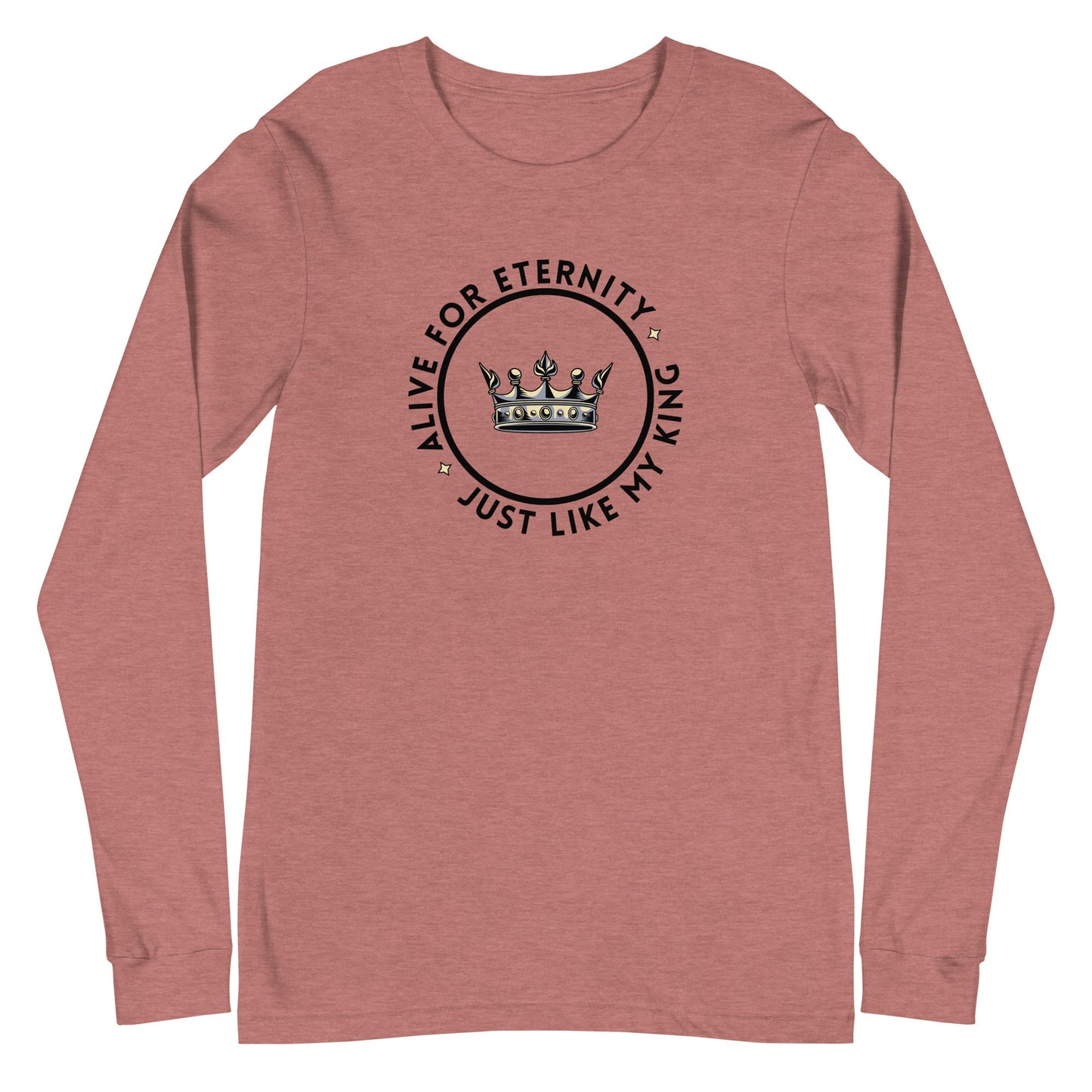 Alive for Eternity Long Sleeve-Heather Mauve-Perfect Love Designs