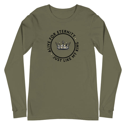 Alive for Eternity Long Sleeve-Military Green-Perfect Love Designs