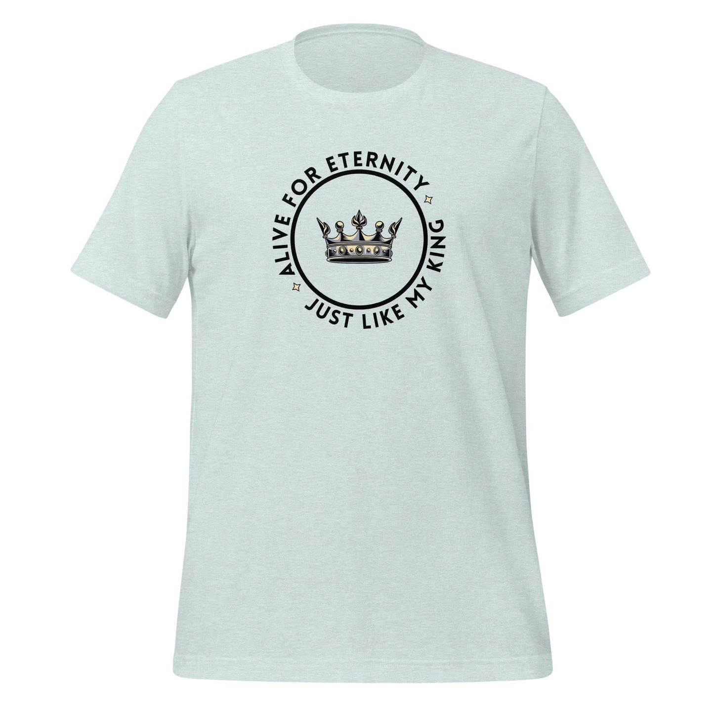 Alive for Eternity T-Shirt-Heather Prism Ice Blue-Perfect Love Designs