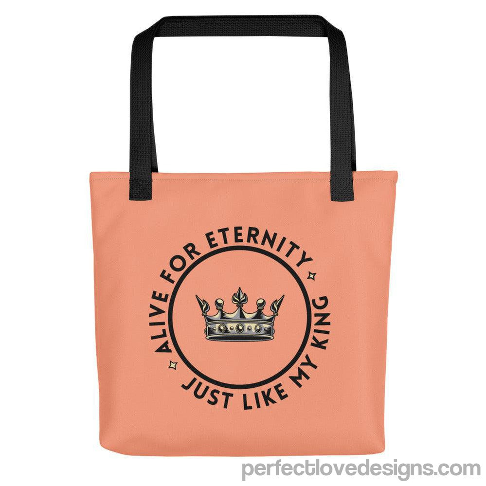 Alive for Eternity Tote Bag-Peach-Perfect Love Designs