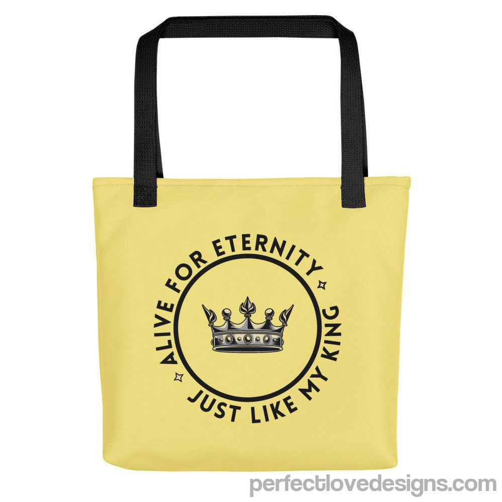 Alive for Eternity Tote Bag-Yellow-Perfect Love Designs