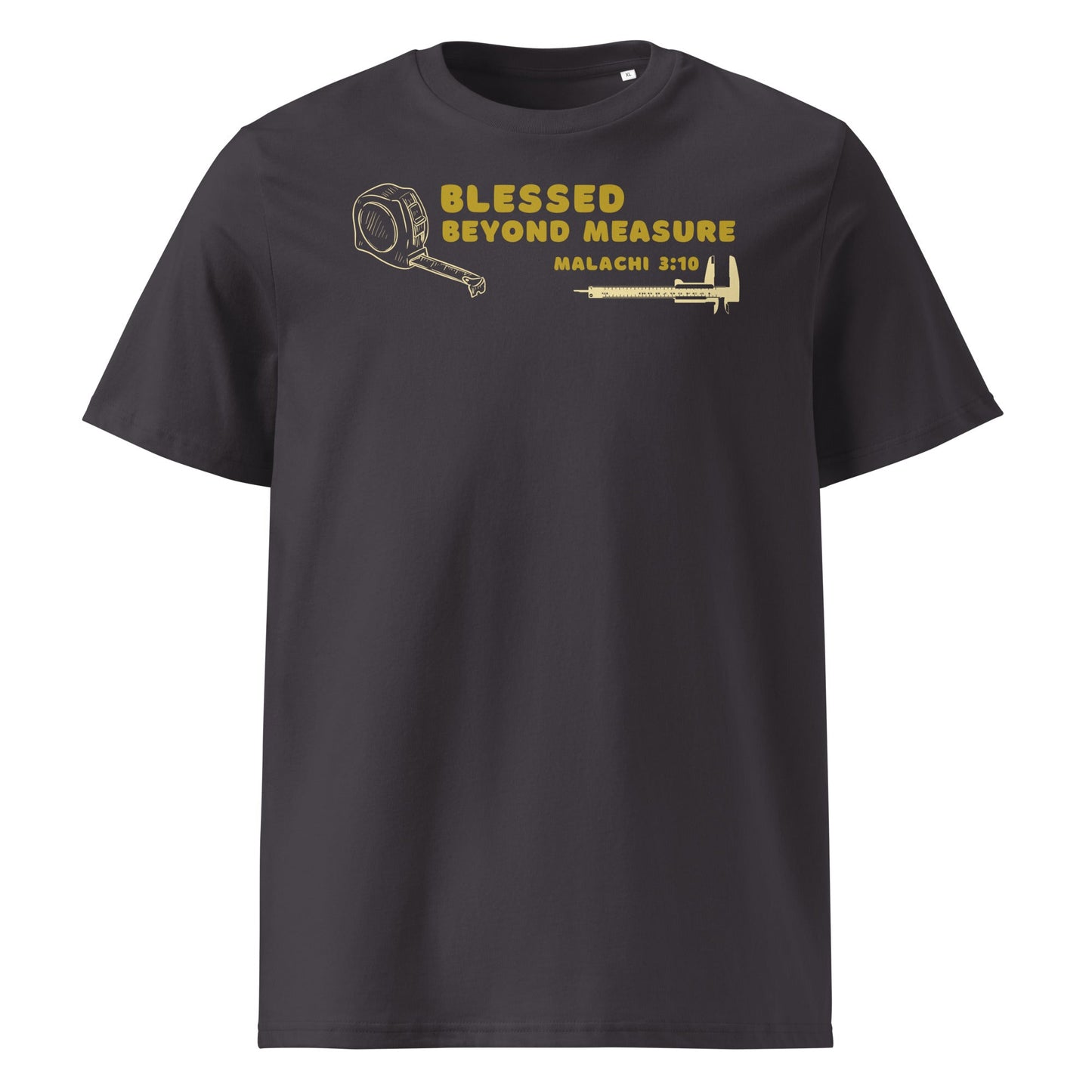 Blessed Beyond Measure "Builder" 100% Organic Cotton T-Shirt-Anthracite-S-Perfect Love Designs