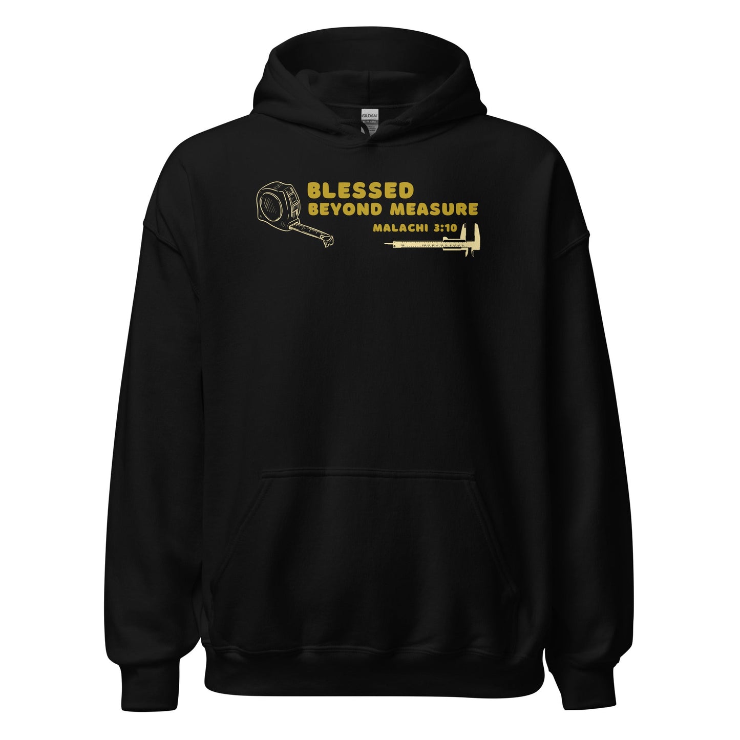 Blessed Beyond Measure "Builder" Hoodie-Black-S-Perfect Love Designs