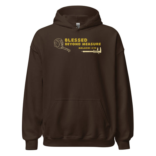 Blessed Beyond Measure "Builder" Hoodie-Dark Chocolate-S-Perfect Love Designs