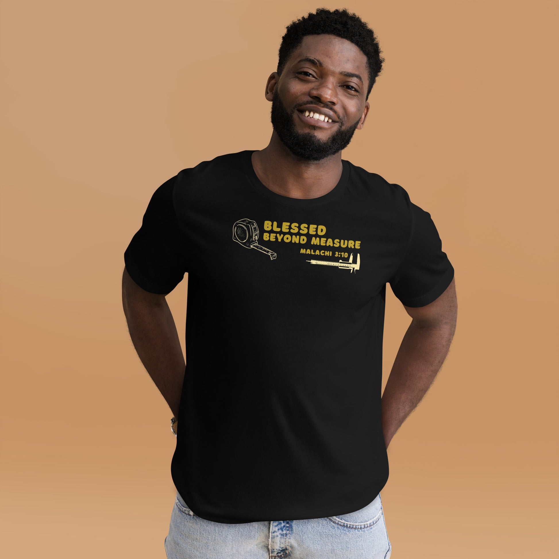 Blessed Beyond Measure "Builder" T-Shirt-Black-XS-Perfect Love Designs