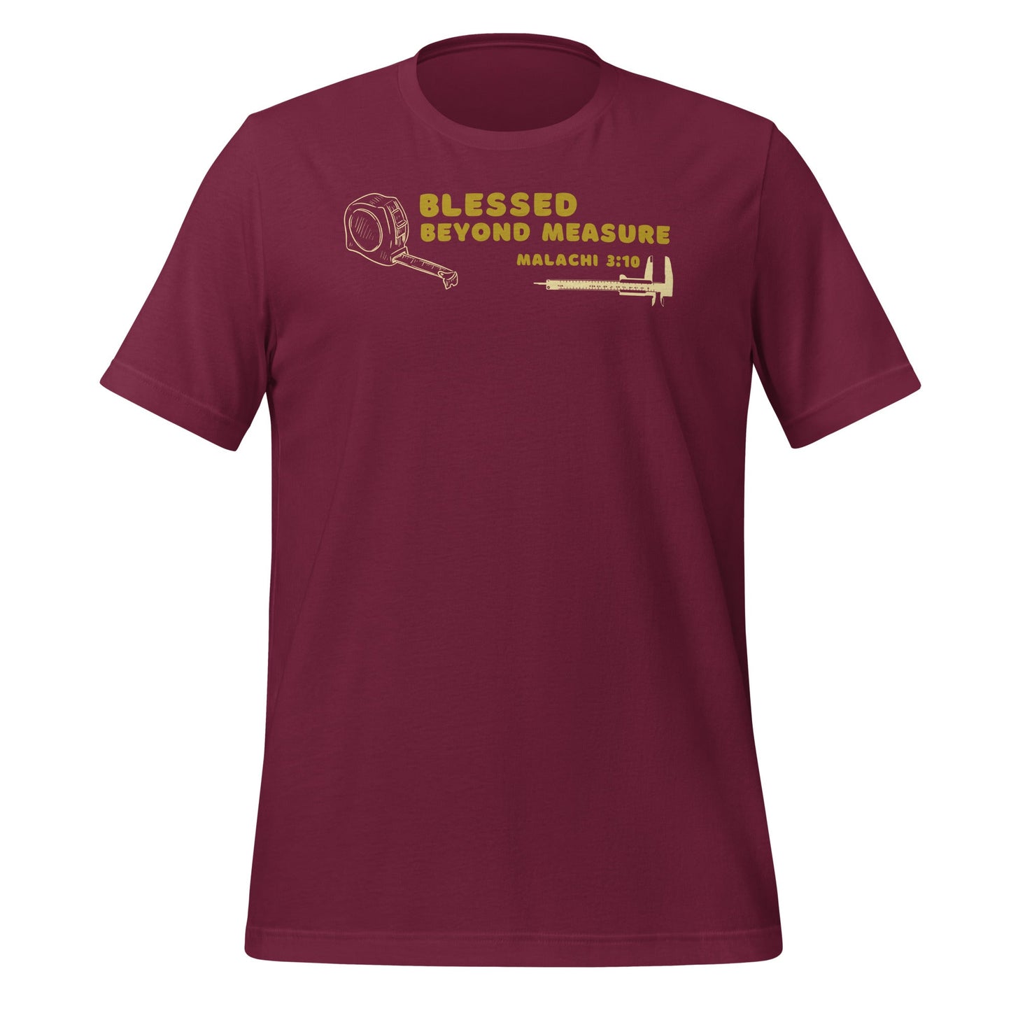 Blessed Beyond Measure "Builder" T-Shirt-Maroon-XS-Perfect Love Designs