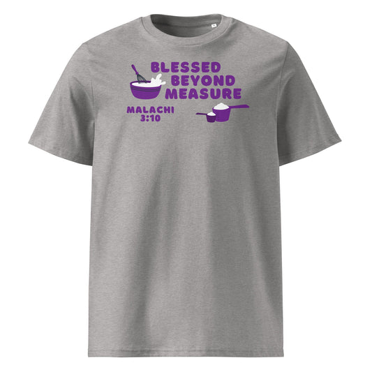 Blessed Beyond Measure "Chef" 100% Organic Cotton T-Shirt-Heather Grey-S-Perfect Love Designs