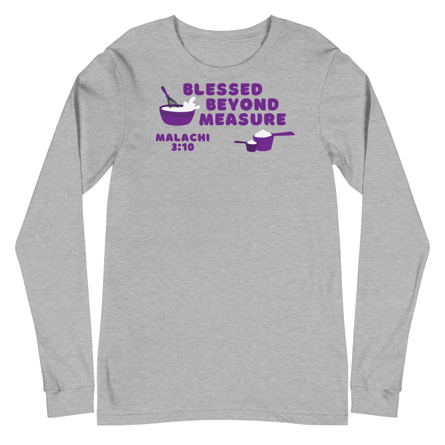 Blessed Beyond Measure "Chef" Long Sleeve-Athletic Heather-XS-Perfect Love Designs