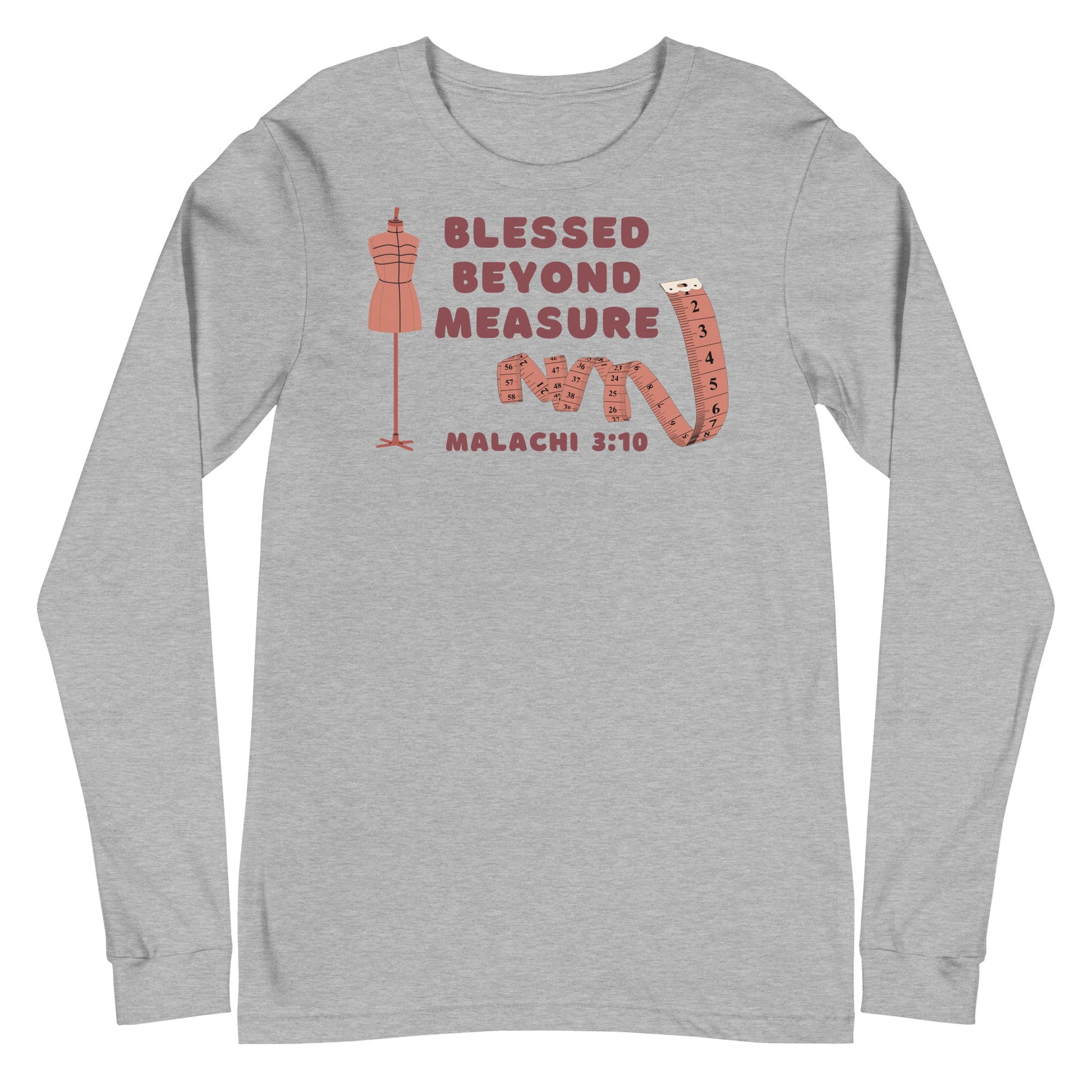 Blessed Beyond Measure "Seamstress" Long Sleeve-Athletic Heather-XS-Perfect Love Designs