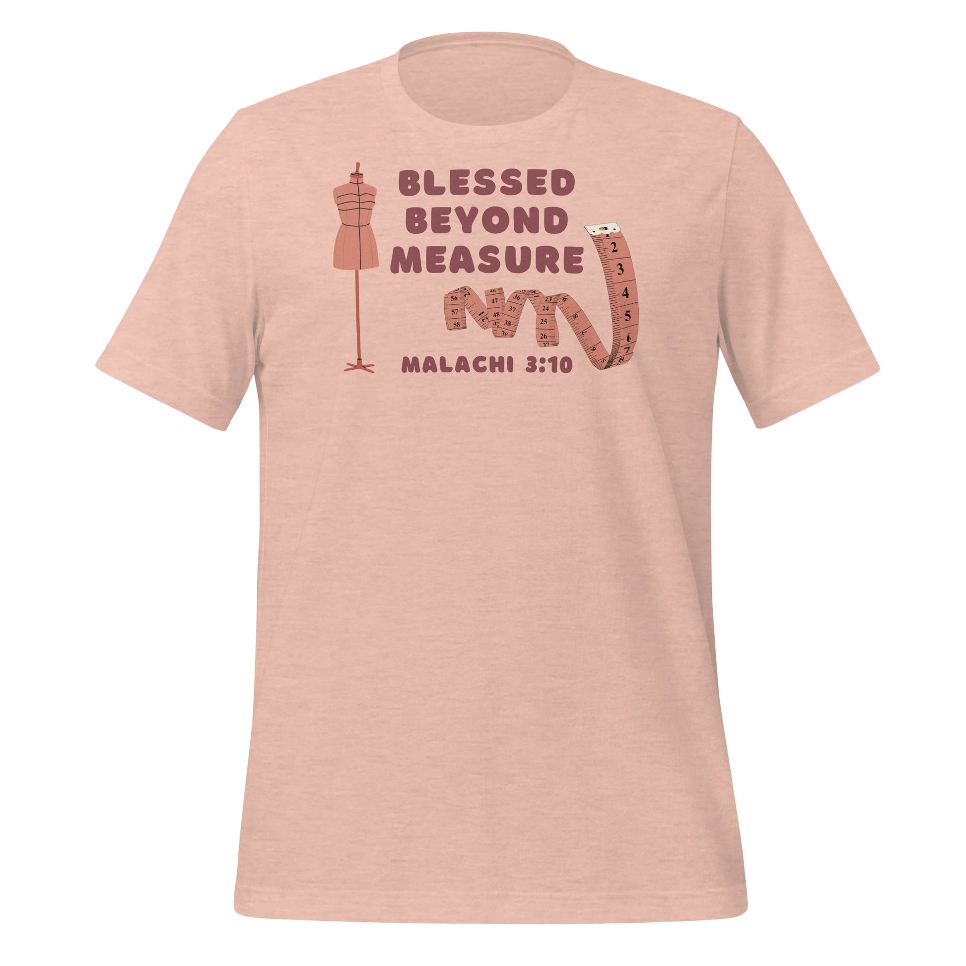 Blessed Beyond Measure "Seamstress" T-Shirt-Heather Prism Peach-XS-Perfect Love Designs