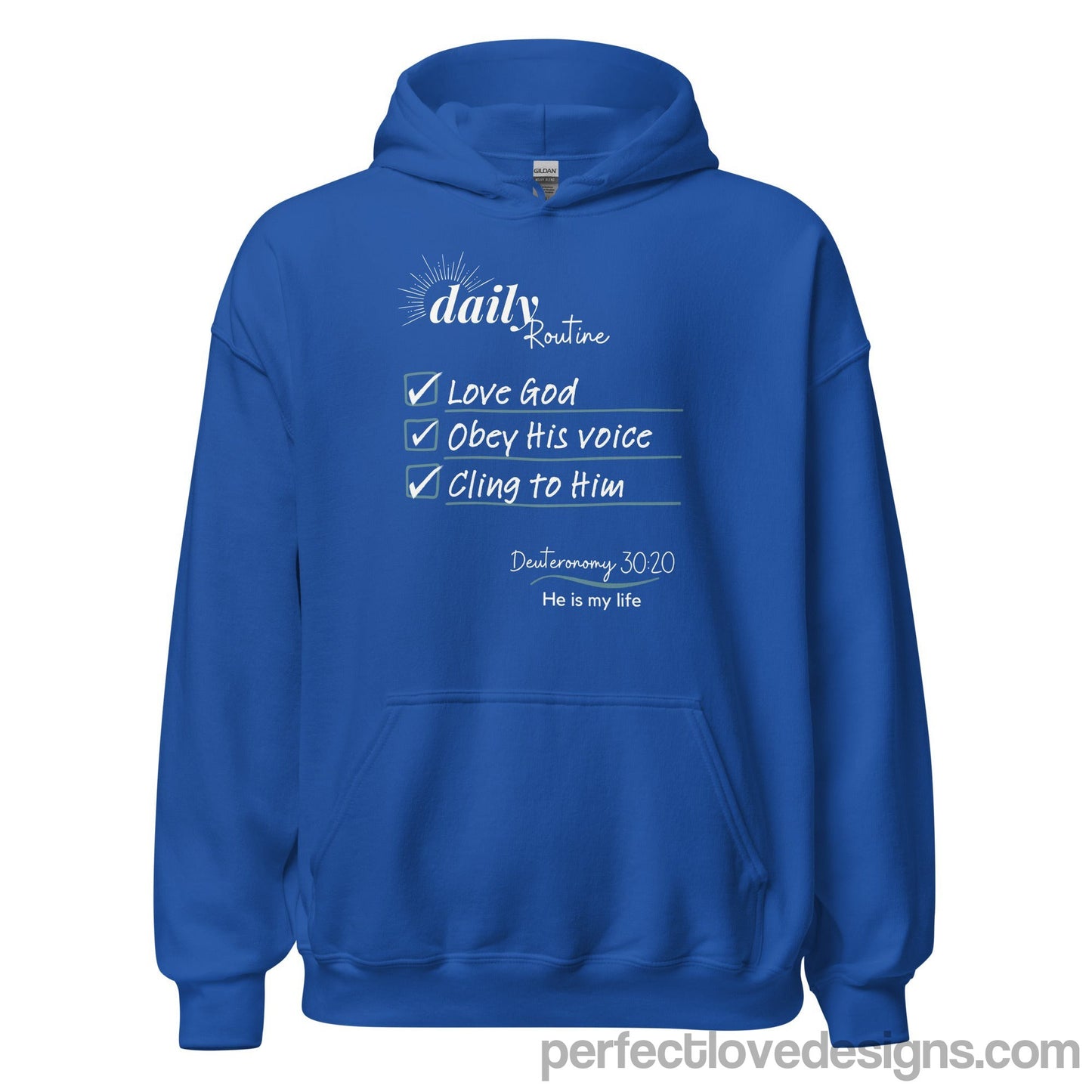Daily Routine Hoodie-Royal blue-Perfect Love Designs