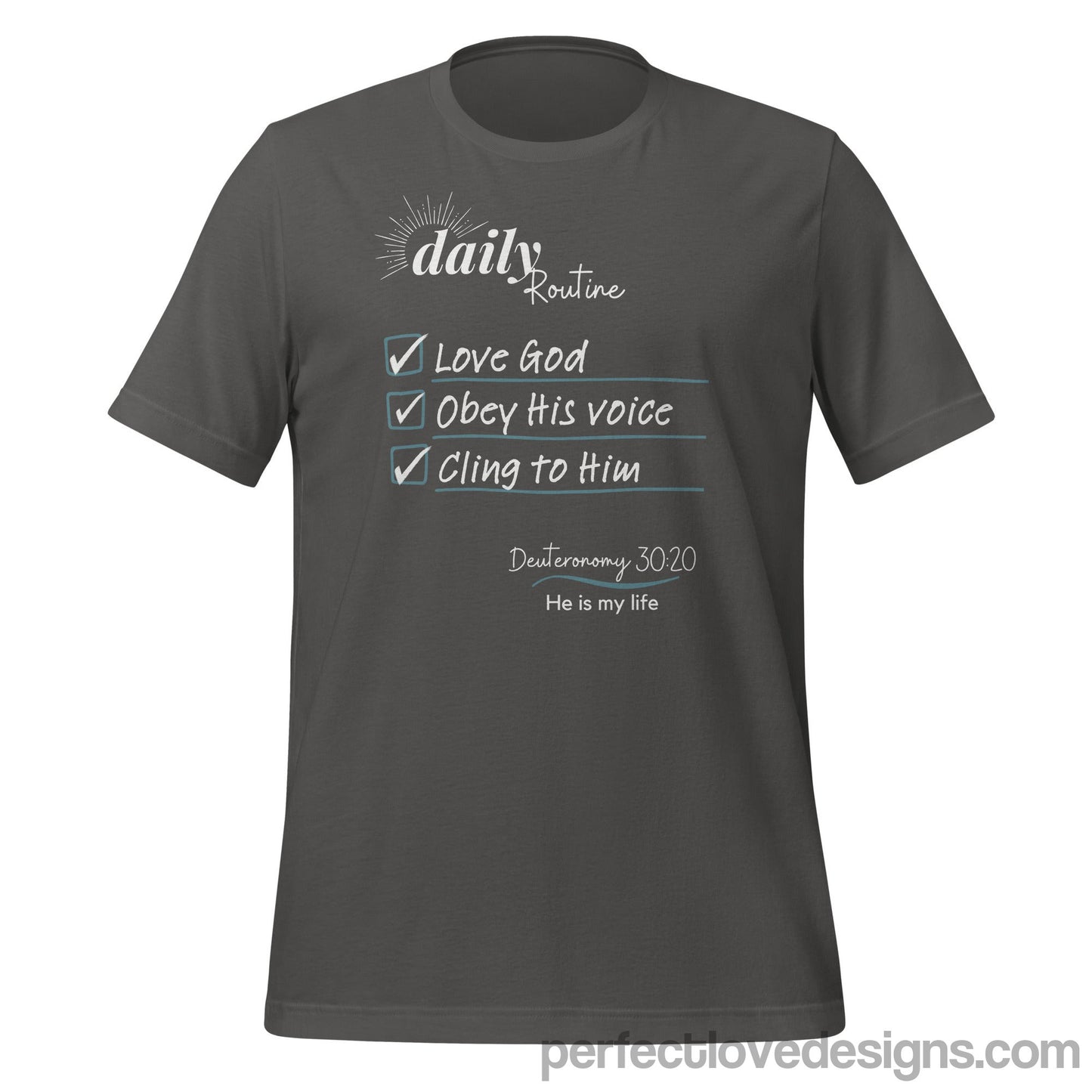 Daily Routine T-Shirt-Asphalt-Perfect Love Designs