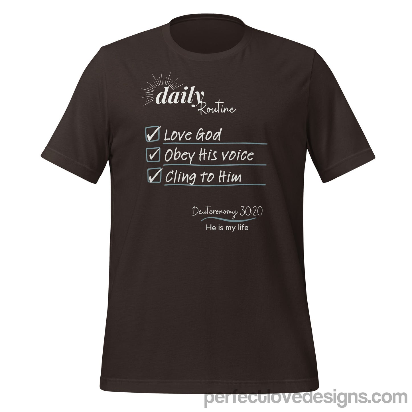 Daily Routine T-Shirt-Brown-Perfect Love Designs