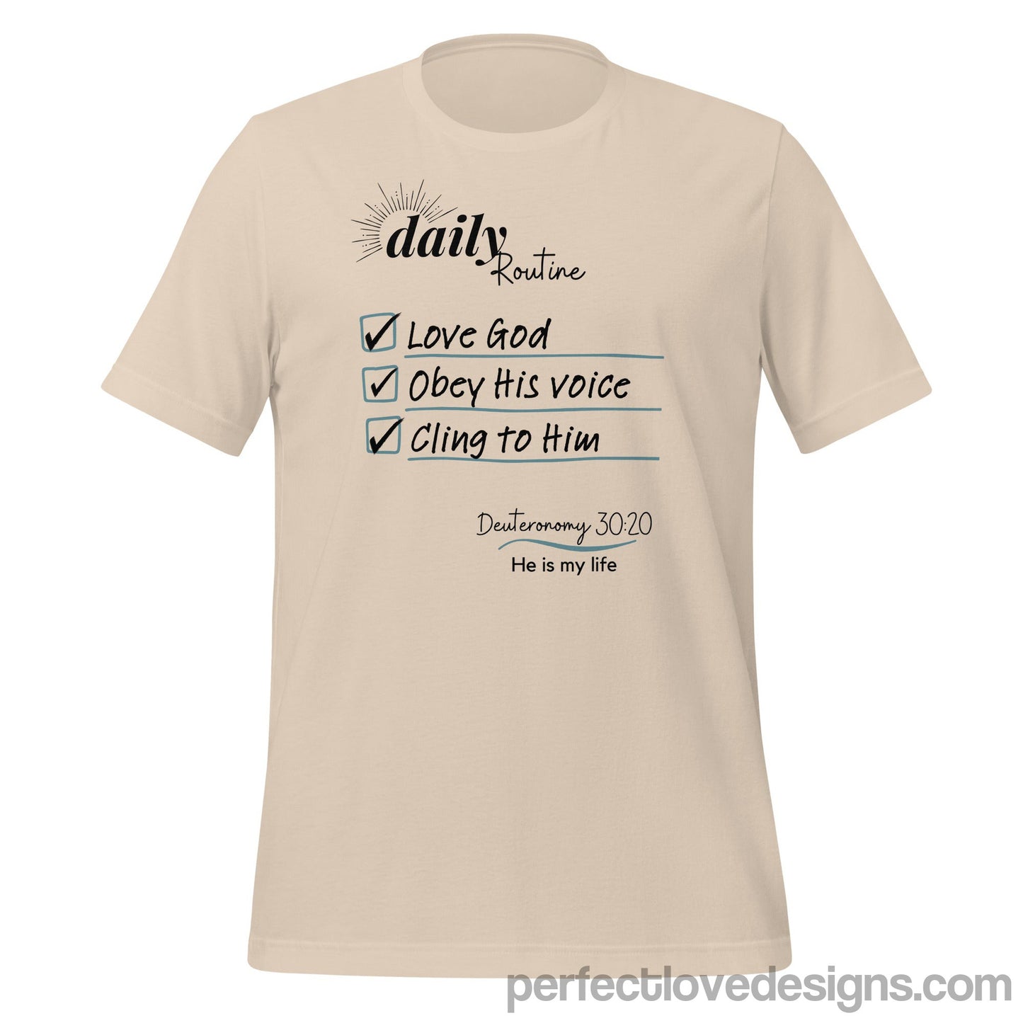 Daily Routine T-Shirt-Soft Cream-Perfect Love Designs