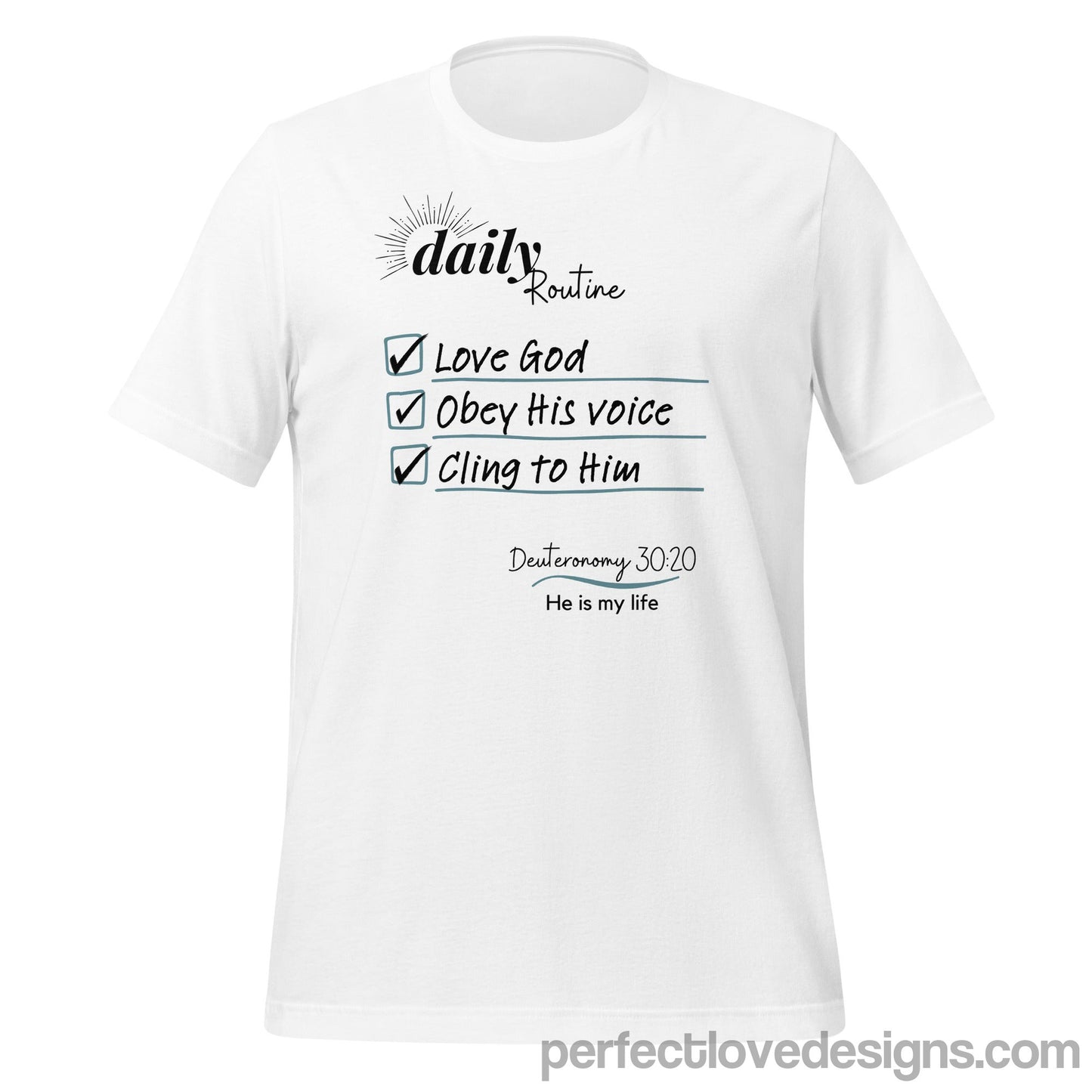 Daily Routine T-Shirt-White-Perfect Love Designs