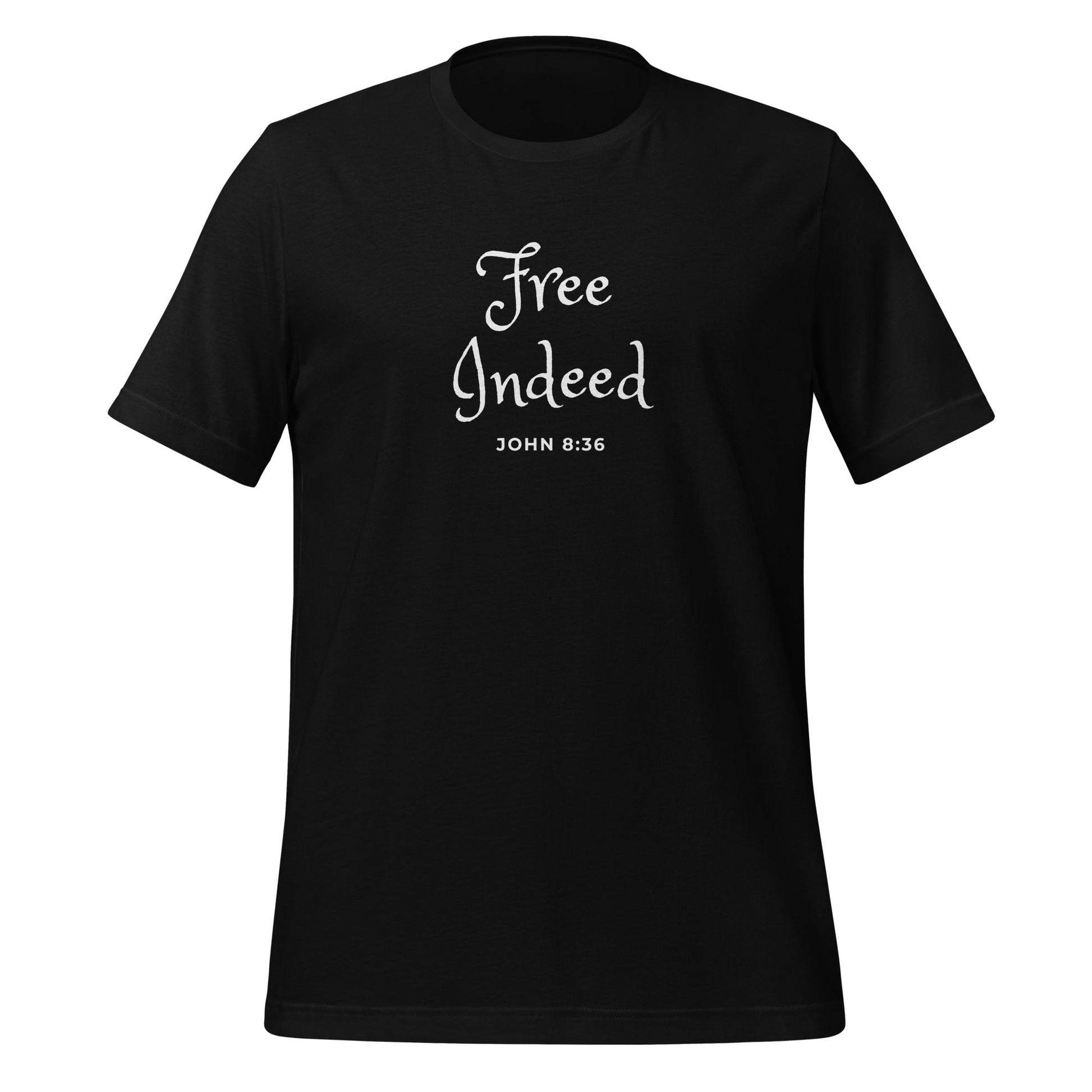 black Free Indeed T-Shirt (Made in the USA)-Perfect Love Designs