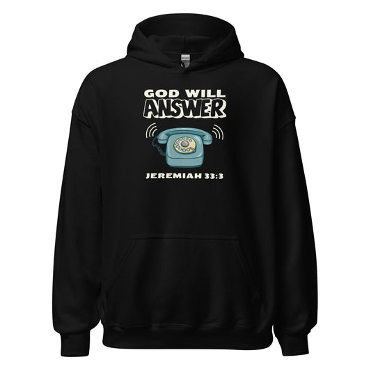 God Will Answer Hoodie-Black-S-Perfect Love Designs