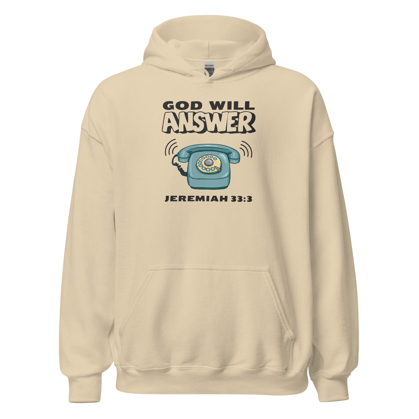 God Will Answer Hoodie-Sand-S-Perfect Love Designs