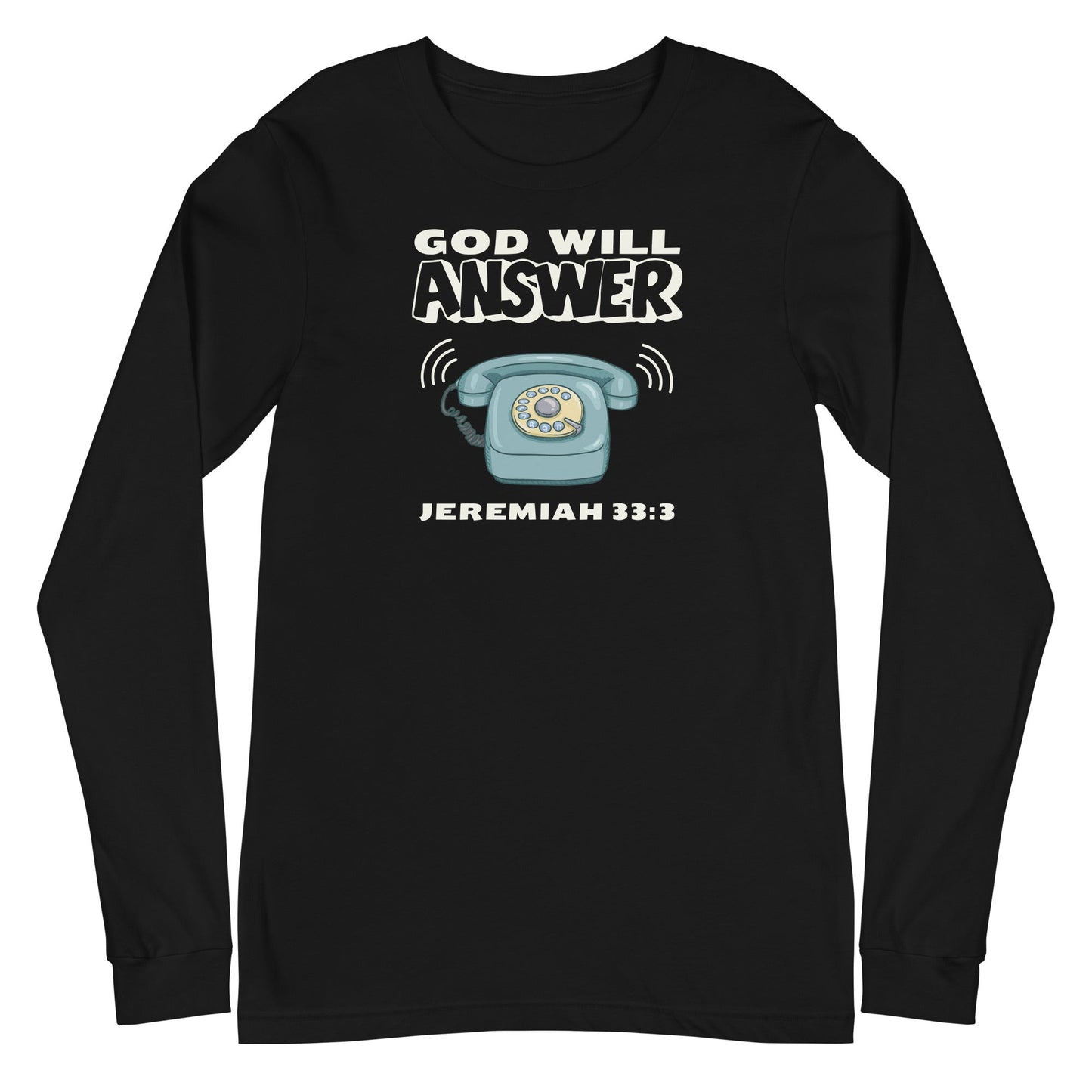 God Will Answer Long Sleeve-Black-XS-Perfect Love Designs