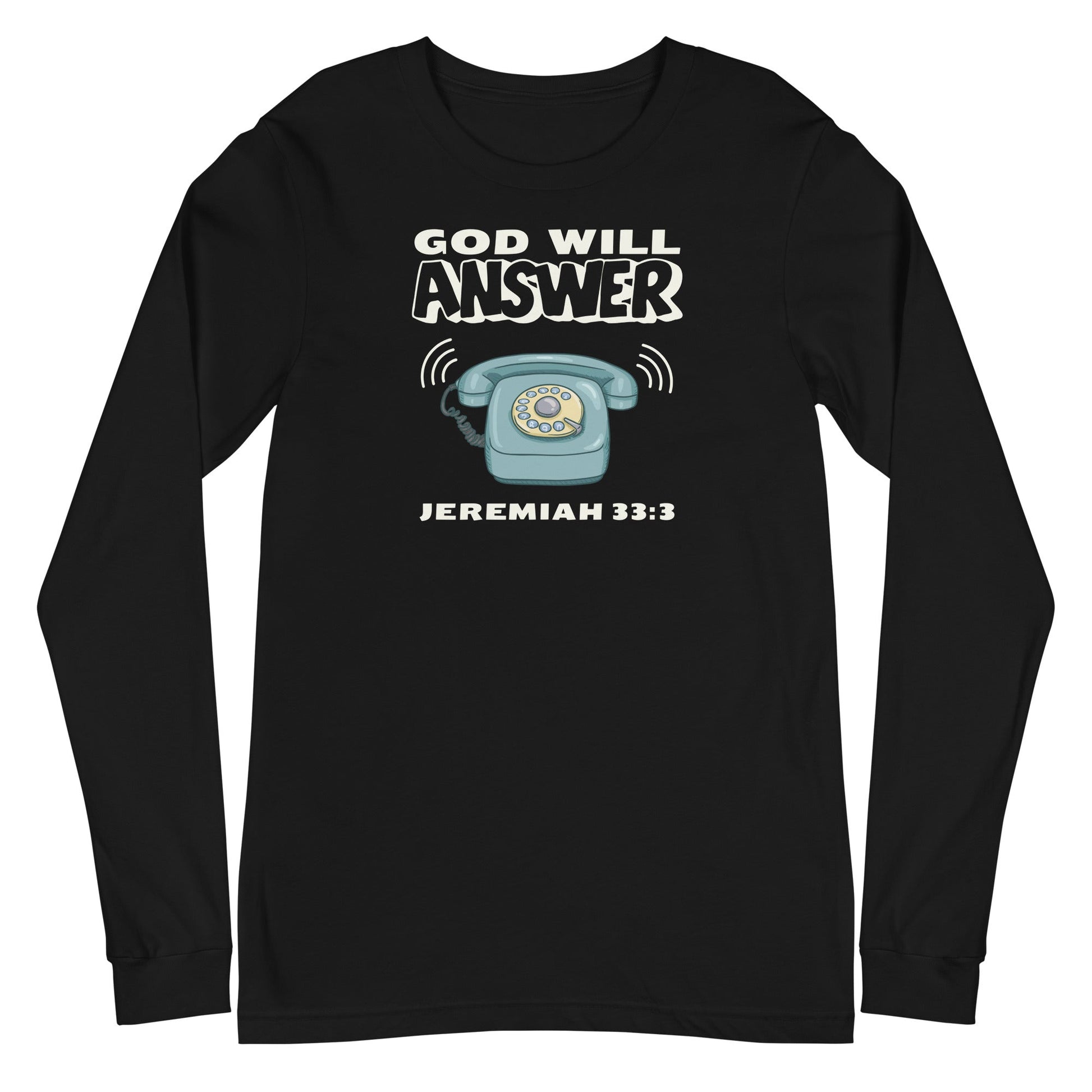 God Will Answer Long Sleeve-Black-XS-Perfect Love Designs
