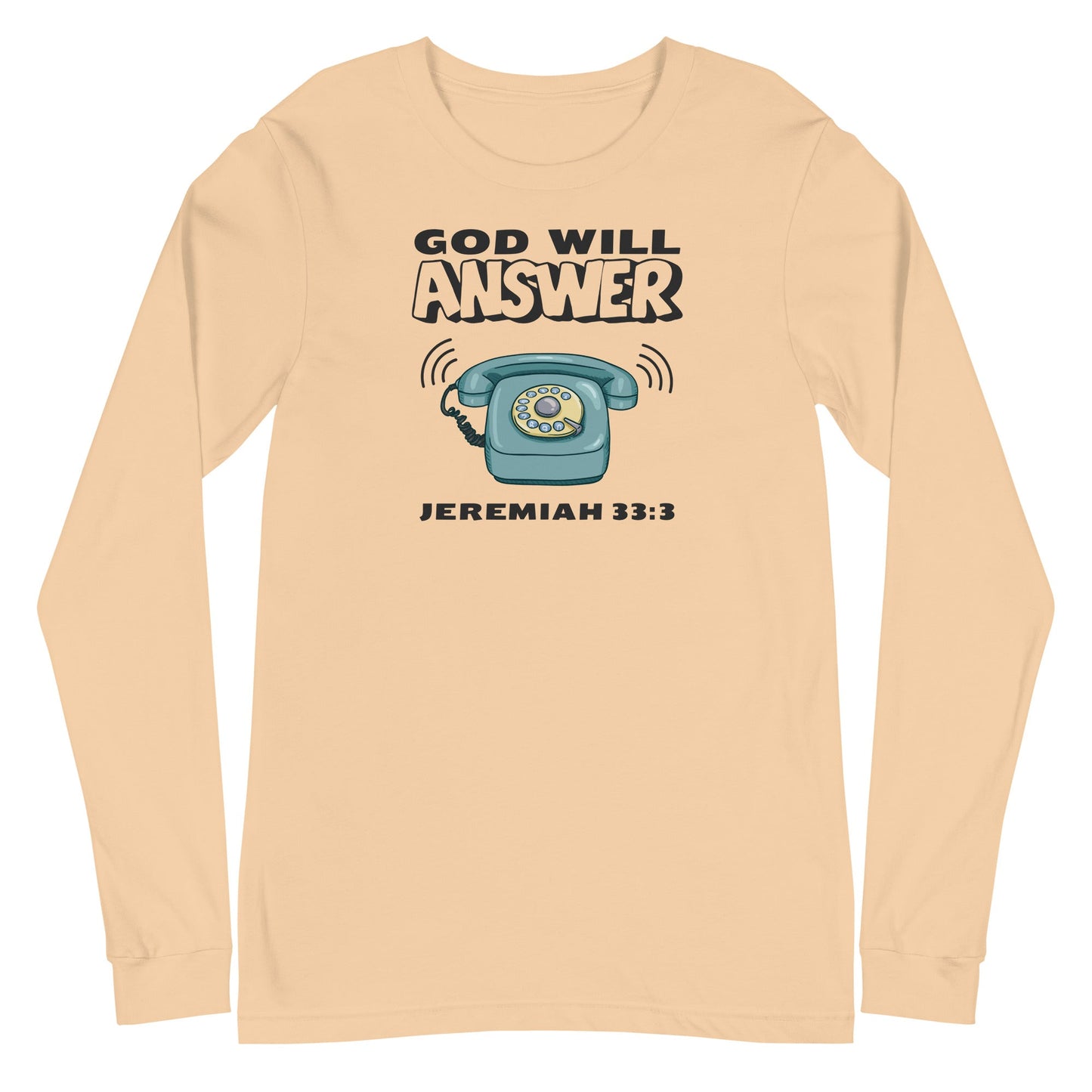 God Will Answer Long Sleeve-Sand Dune-XS-Perfect Love Designs