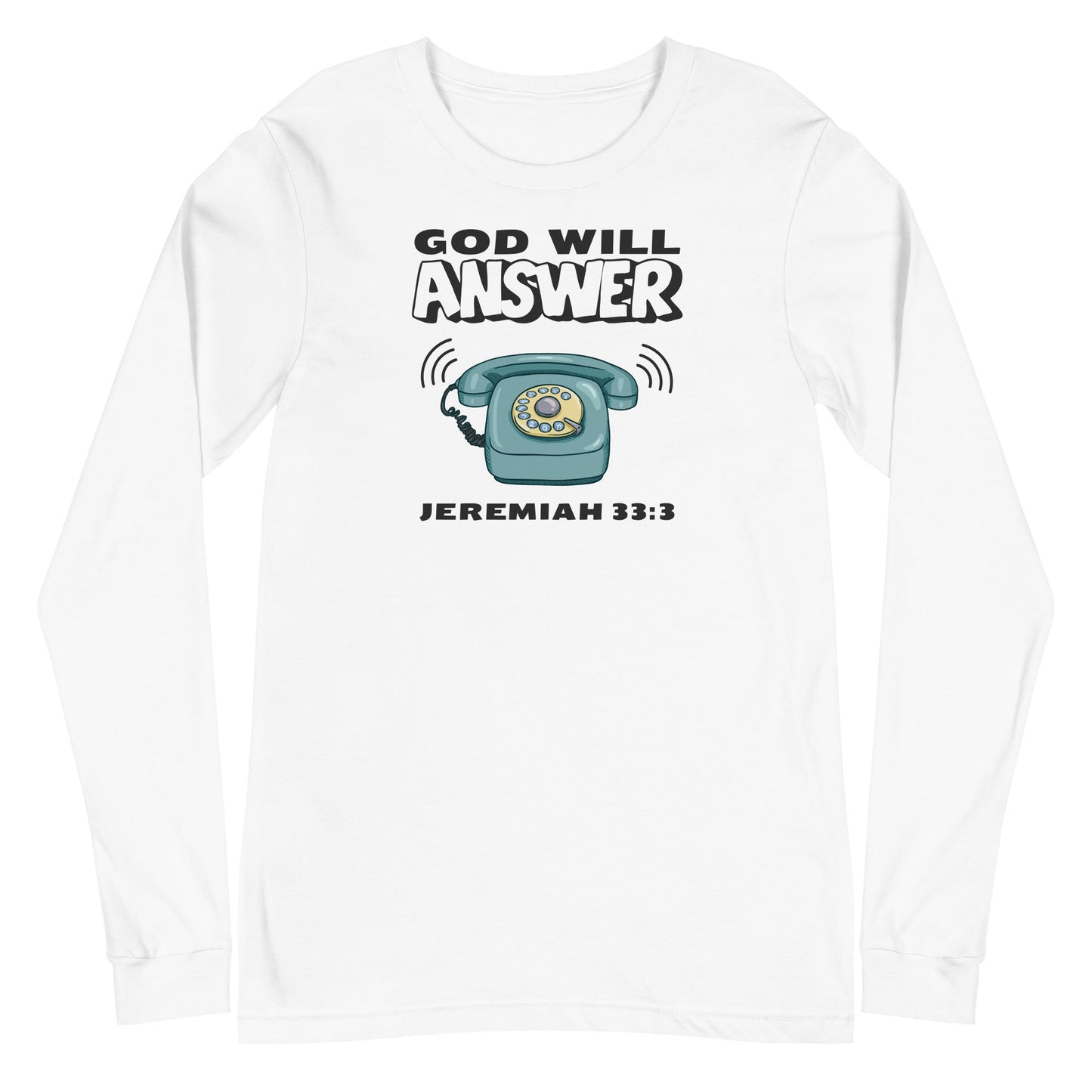 God Will Answer Long Sleeve-White-XS-Perfect Love Designs