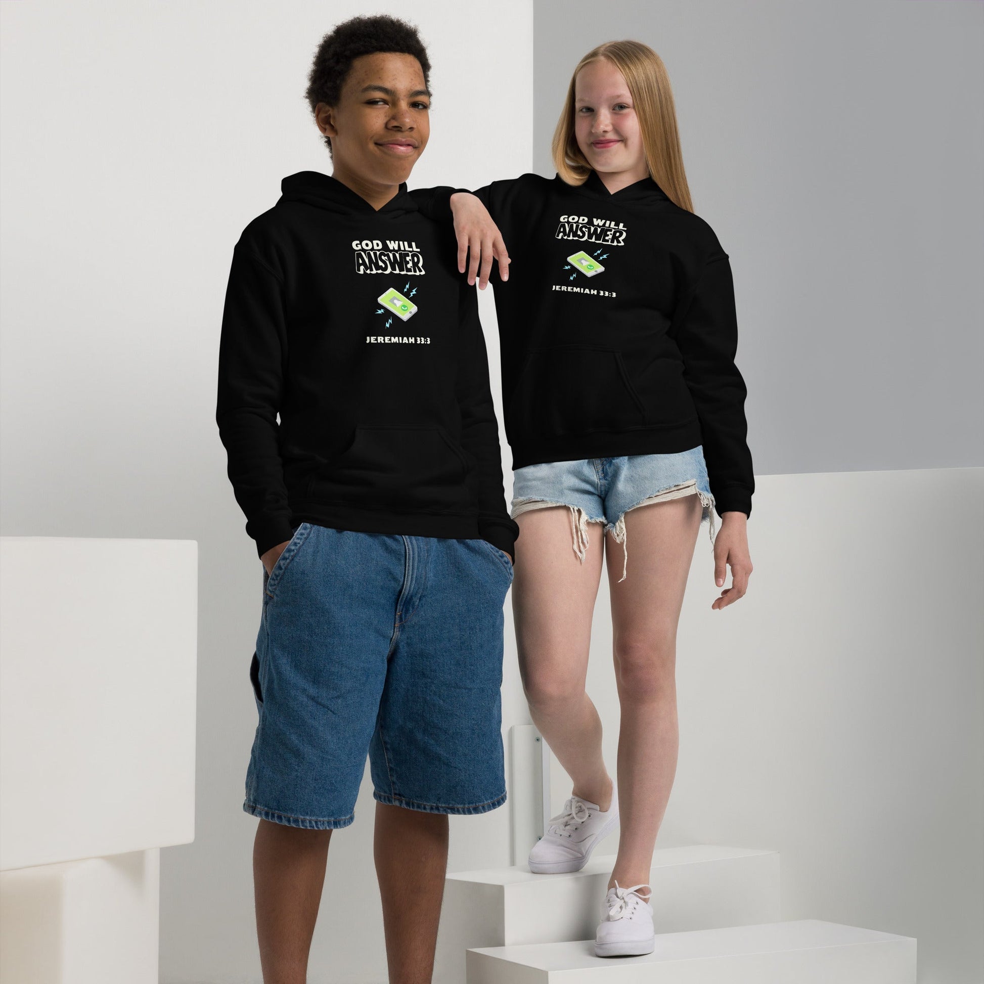 God Will Answer Youth Hoodie-Perfect Love Designs