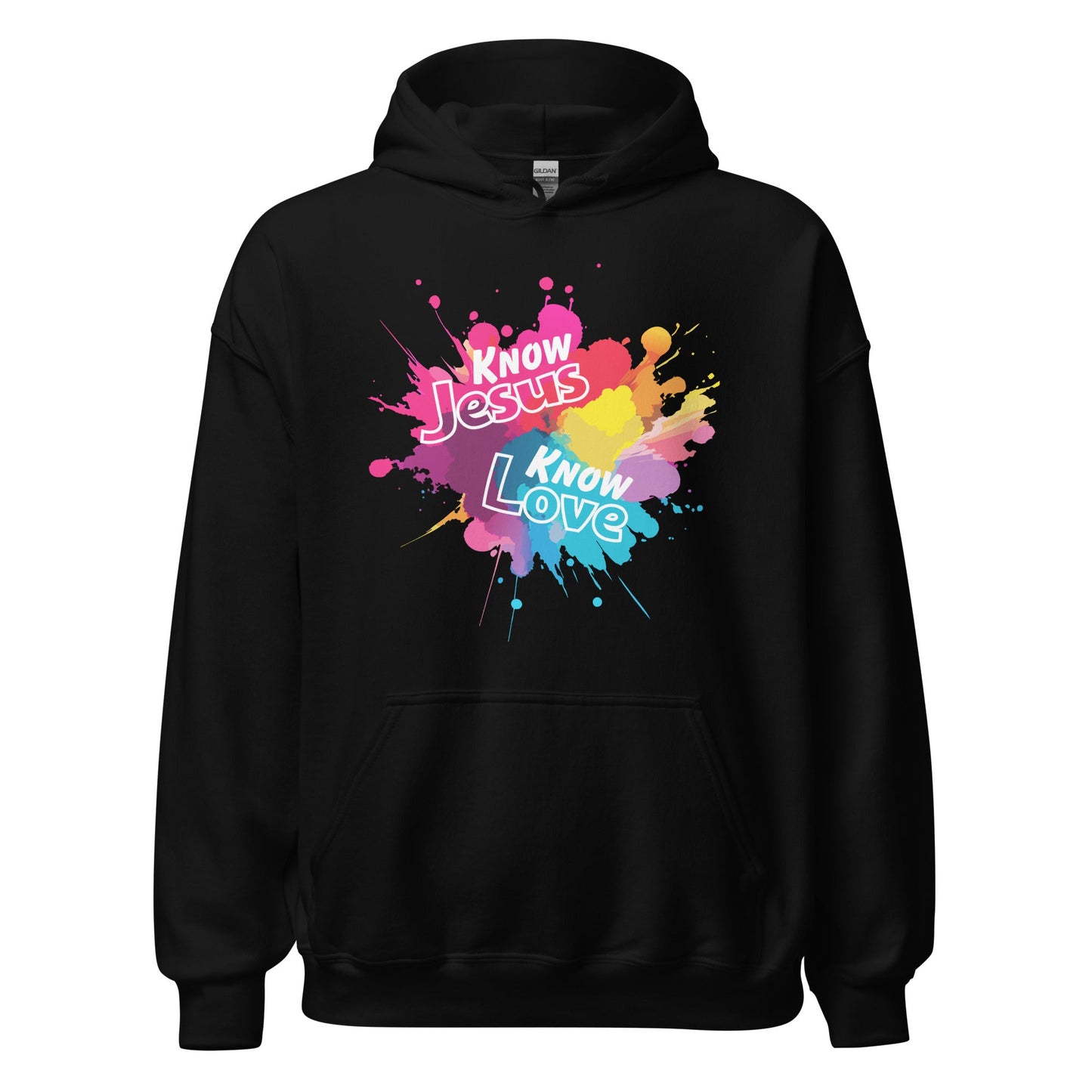 Know Jesus Hoodie-Black-S-Perfect Love Designs