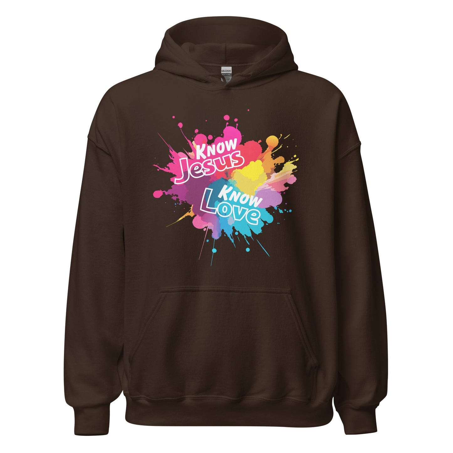 Know Jesus Hoodie-Dark Chocolate-S-Perfect Love Designs