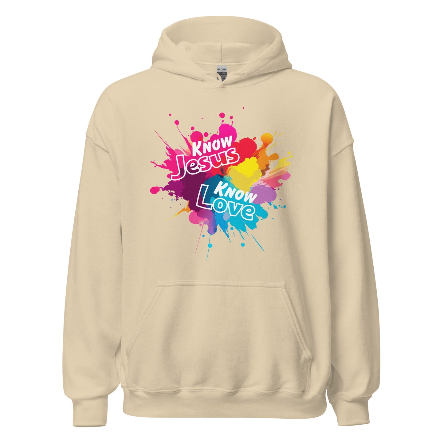 Know Jesus Hoodie-Sand-S-Perfect Love Designs