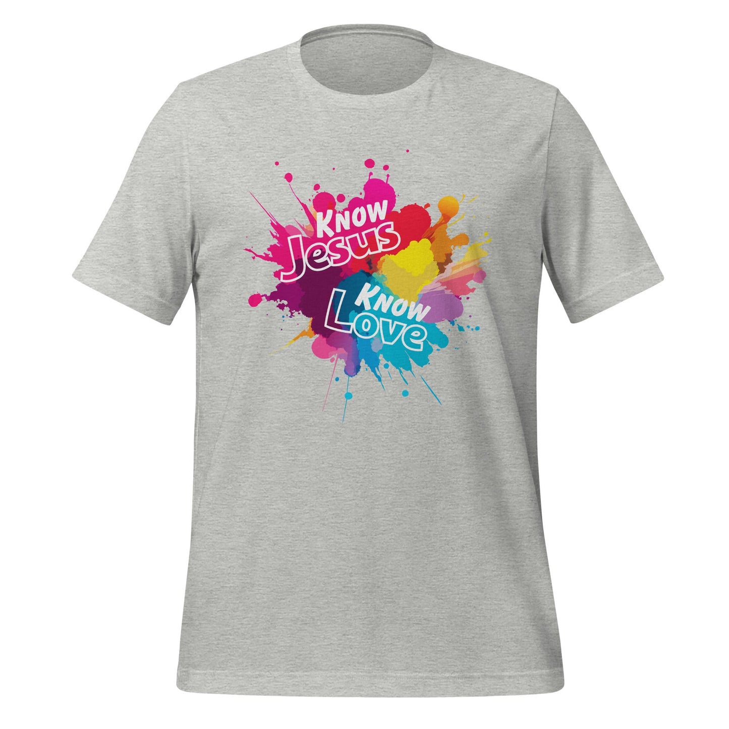 Know Jesus Know Love T-Shirt-Athletic Heather-Perfect Love Designs