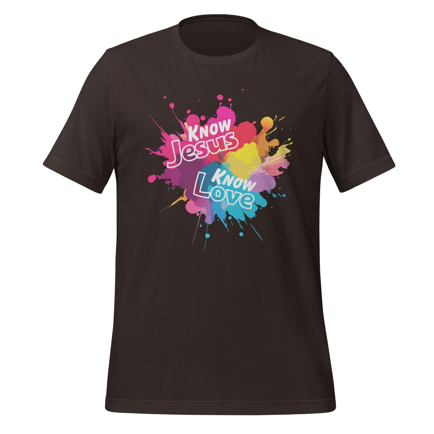 Know Jesus Know Love T-Shirt-Brown-Perfect Love Designs