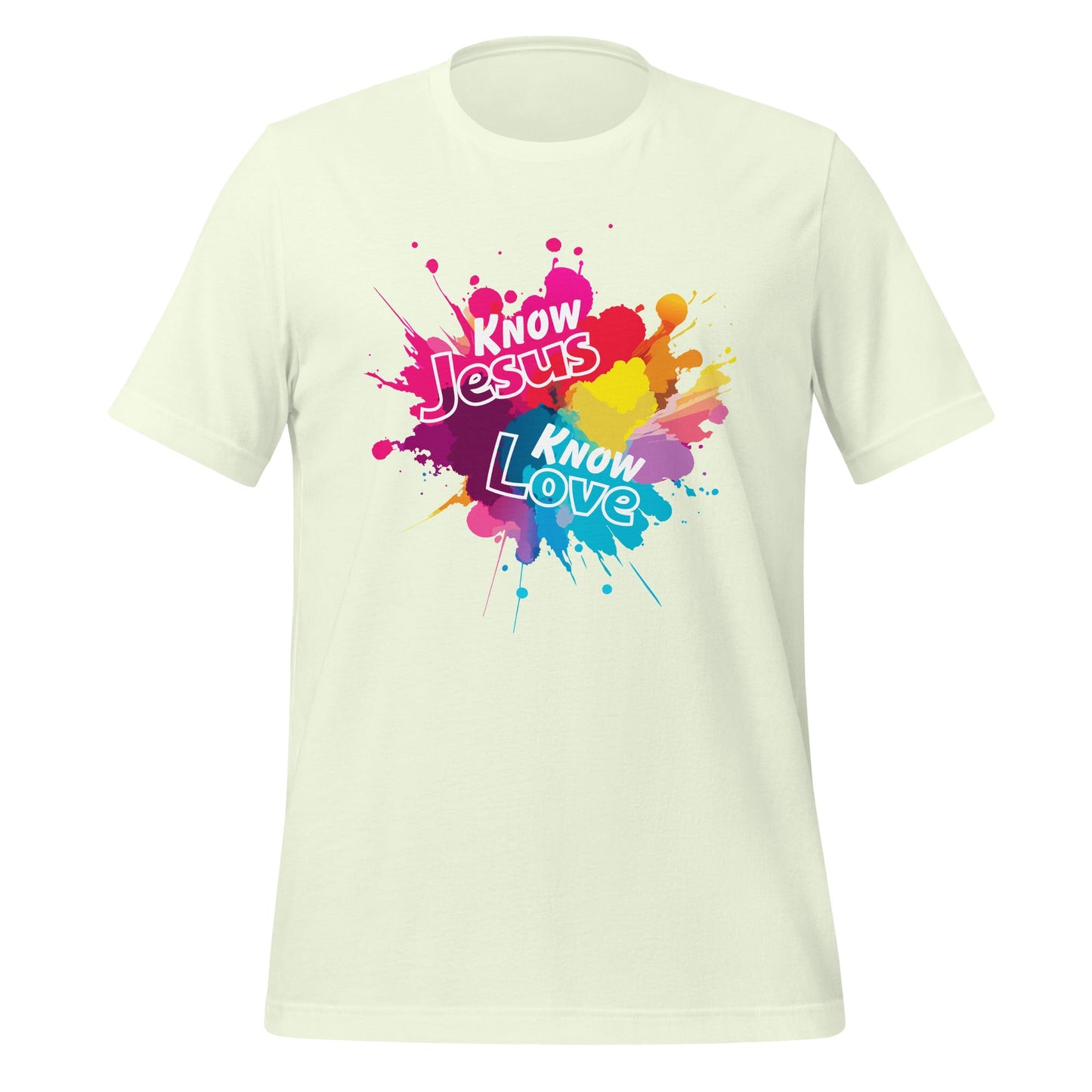 Know Jesus Know Love T-Shirt-Citron yellow-Perfect Love Designs